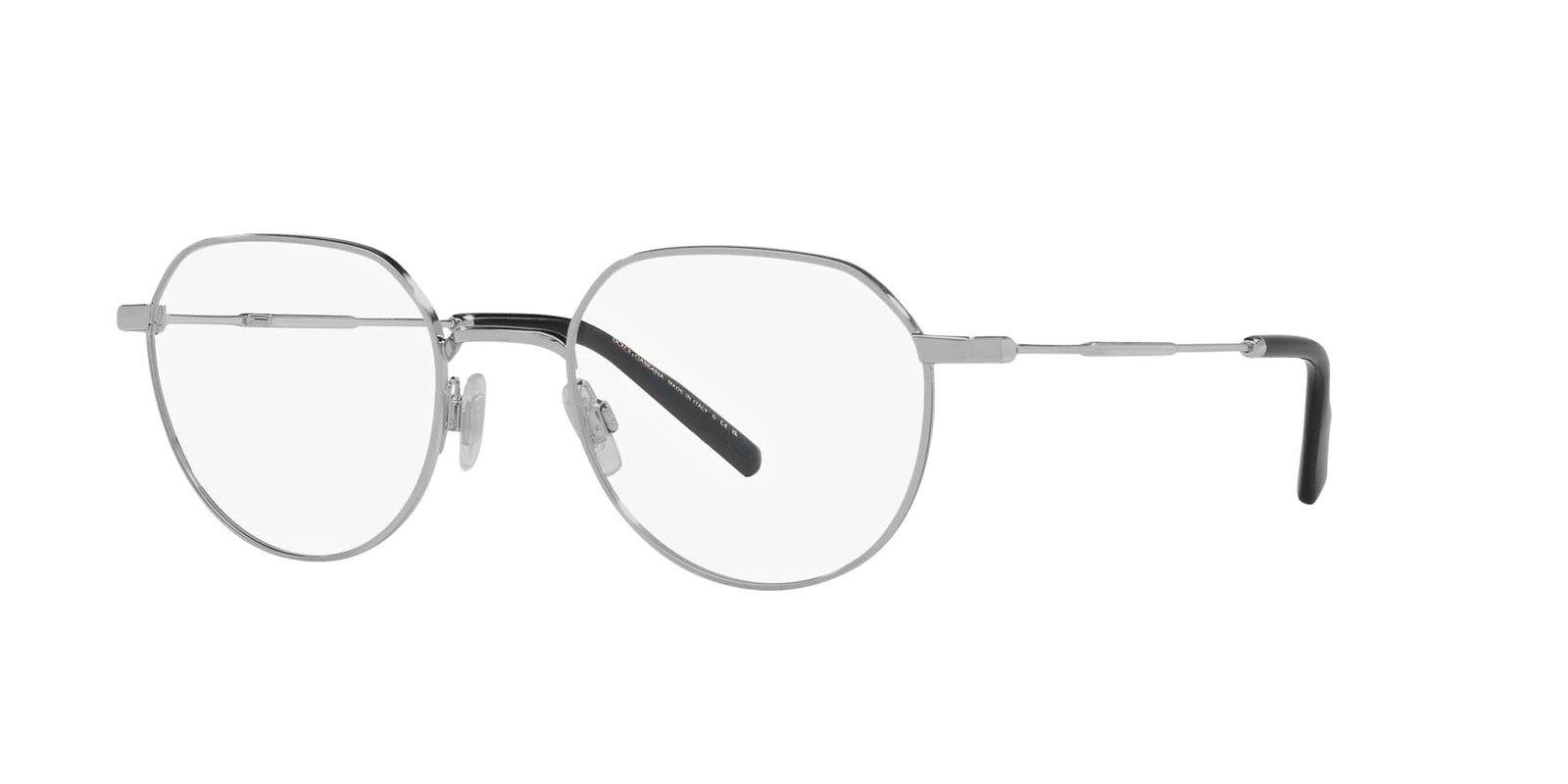 Dolce & Gabbana DG1349 05 50 – Runde silberne Metallbrille Herren