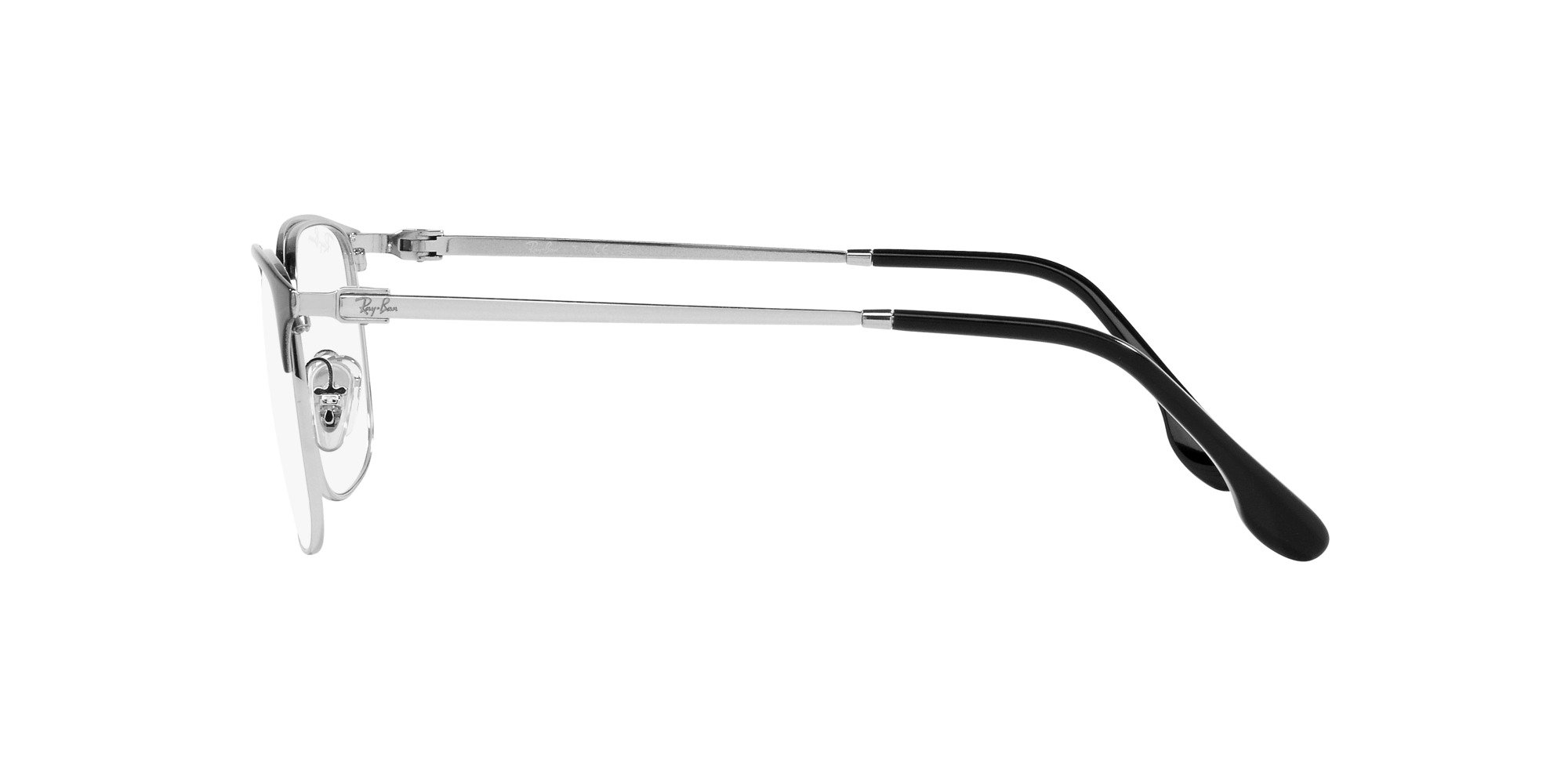 Das Bild zeigt die Korrektionsbrille RX6494 2861 von der Marke Ray Ban in Schwarz/Silber.