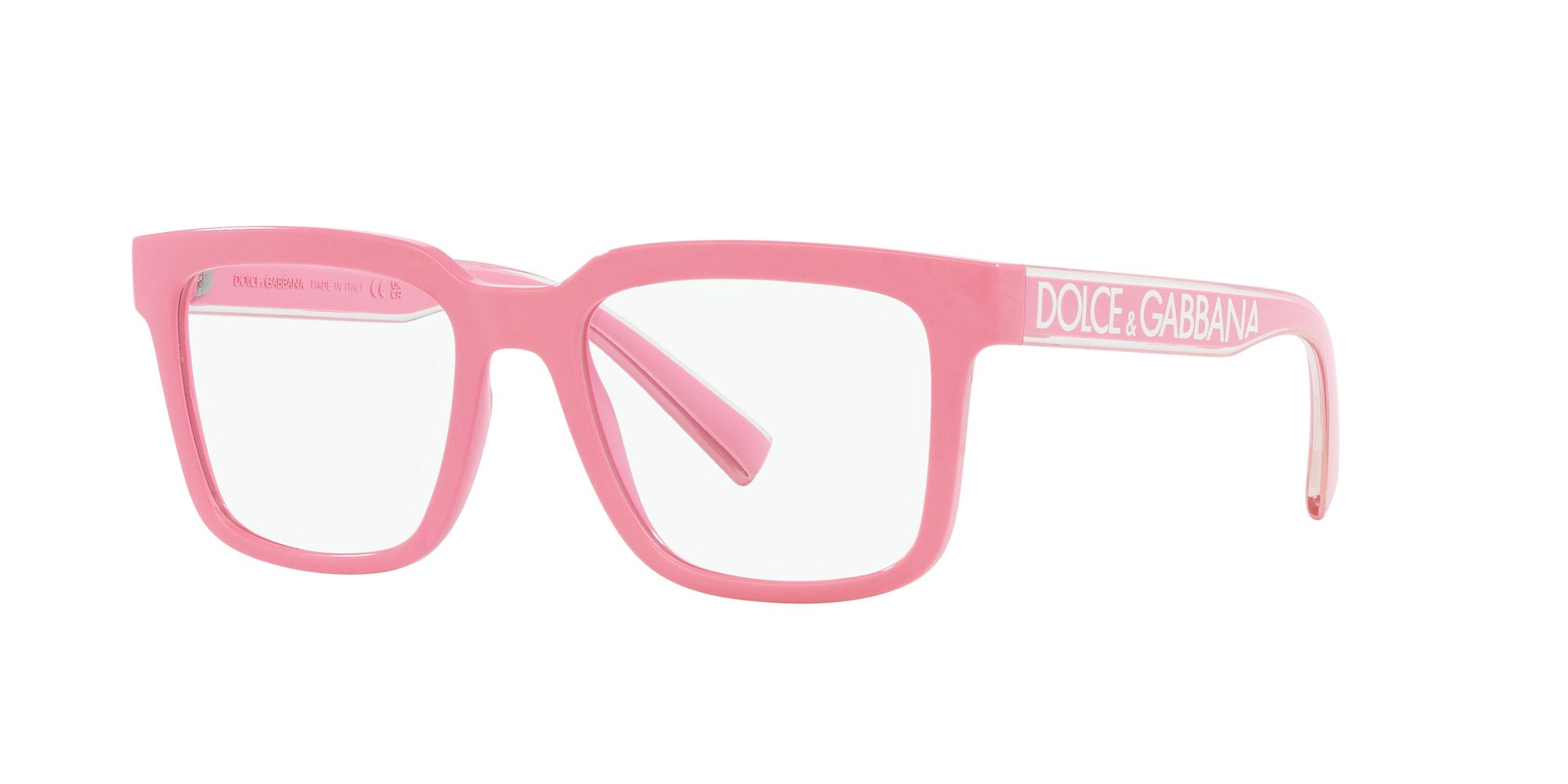 Das Bild zeigt die Korrektionsbrille DG5101 3262 von der Marke D&G in rosa.