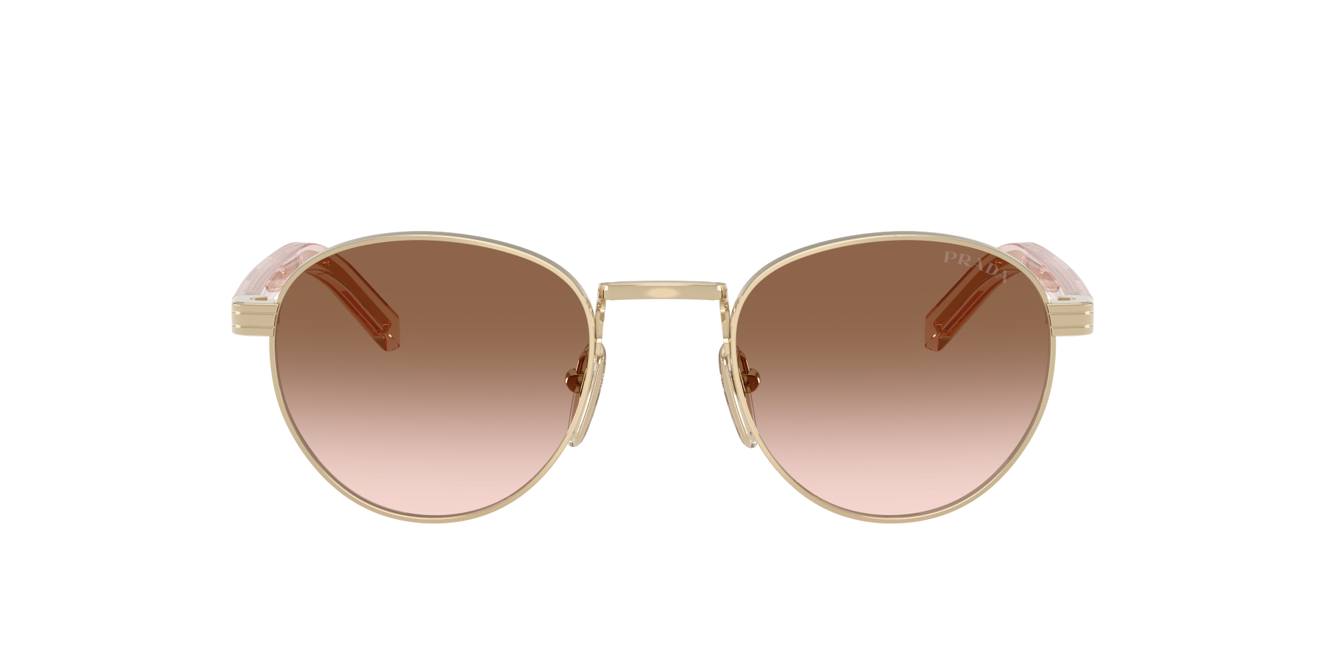 Auf diesem Bild sehen Sie die Sonnenbrille 0PR B52S von Prada in der Farbe Hellgold.