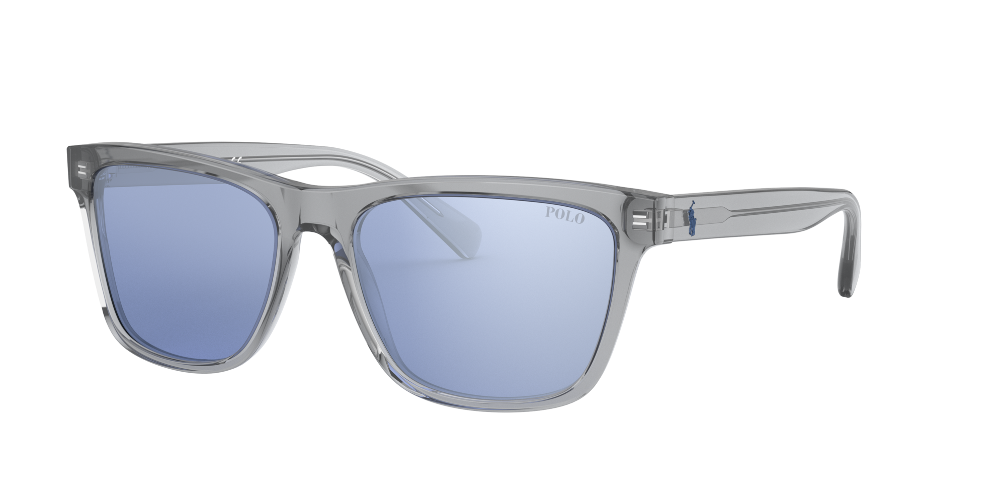 Polo Ralph Lauren Sonnenbrille PH4167 51111U glänzendes transparentes grau