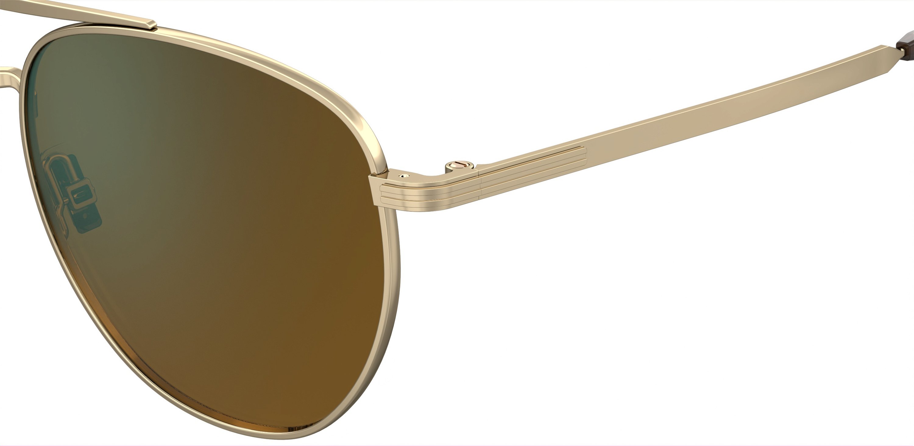 Das Bild zeigt die Sonnenbrille BOSS1631S J5G von der Marke BOSS in Gold.