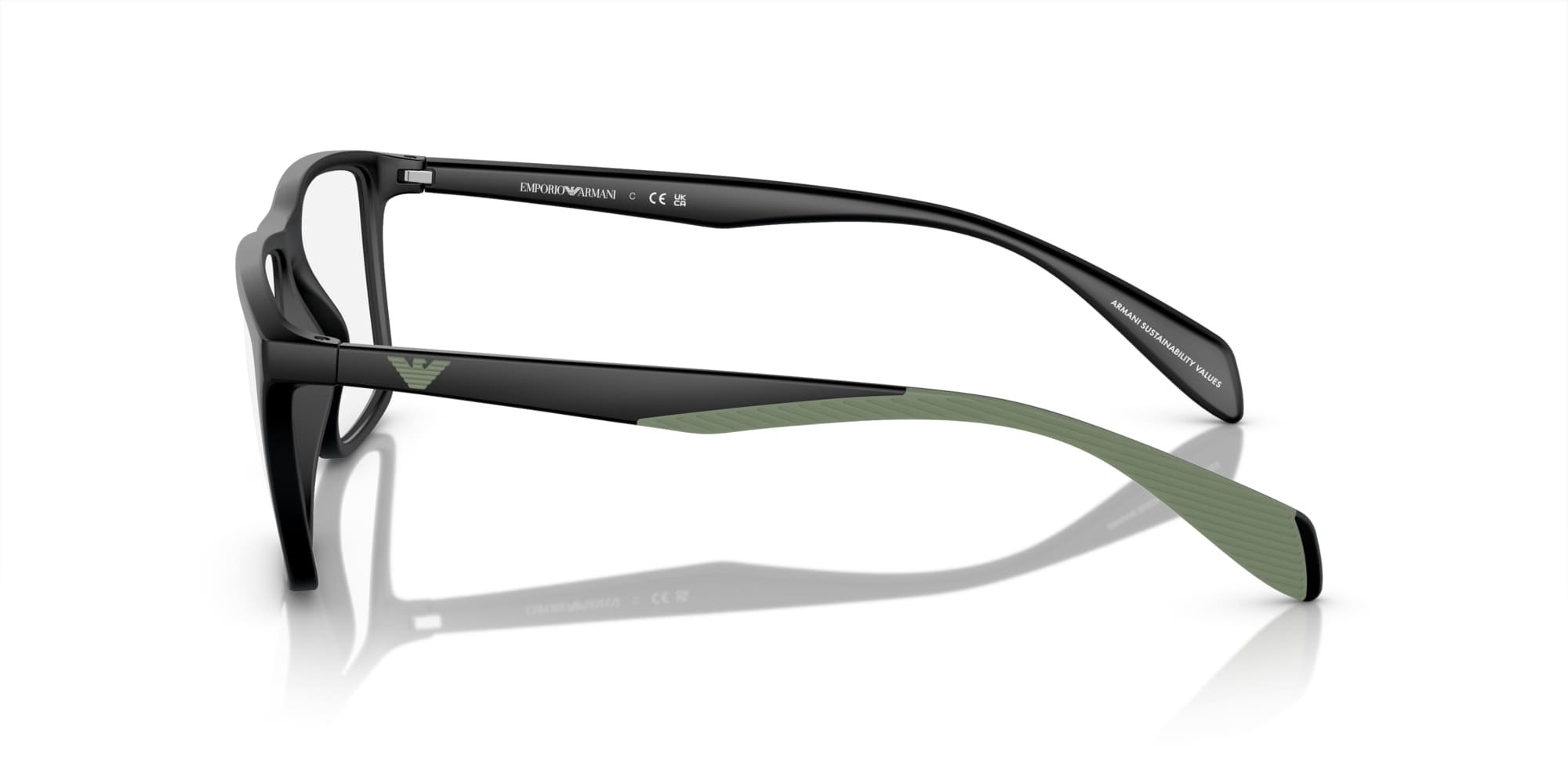 Emporio Armani Brille für Damen in schwarz matt EA3230 5001 53