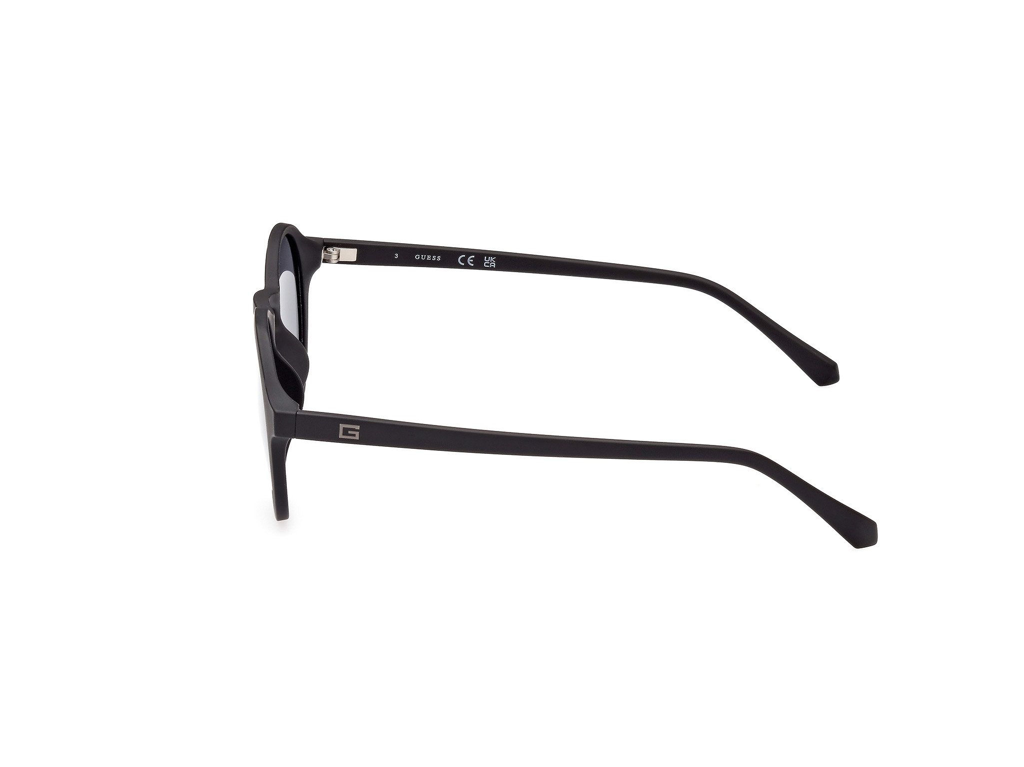 Das Bild zeigt die Sonnenbrille GU00062 02D von der Marke Guess in Schwarz.