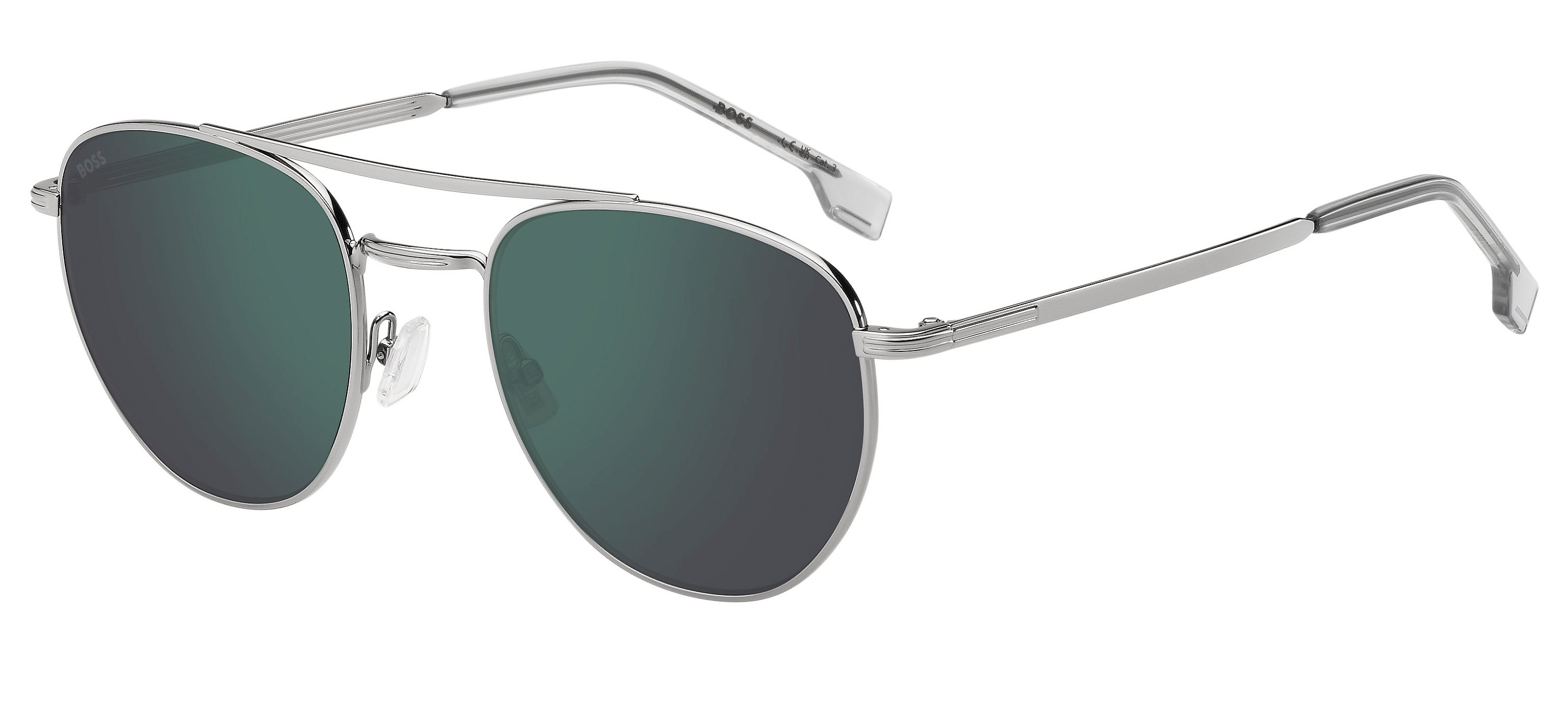 Das Bild zeigt die Sonnenbrille BOSS1631S 6LB von der Marke BOSS in Silber.