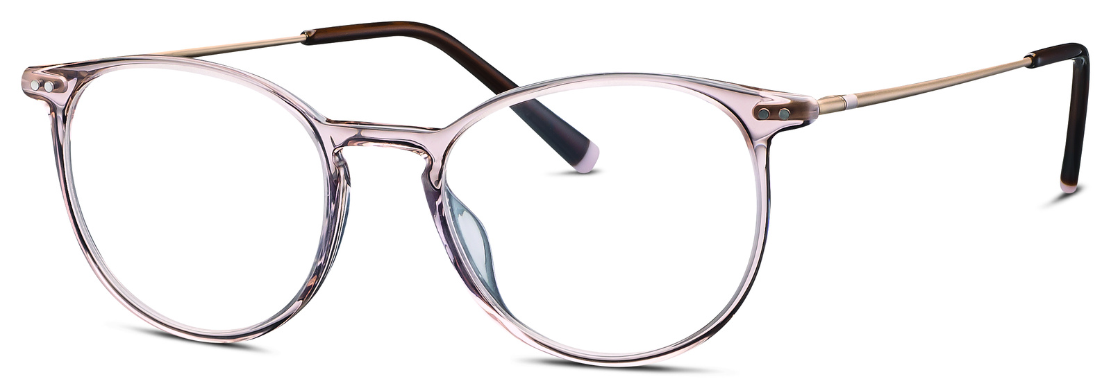HUMPHREY'S 581066 52 – Schmale Kunststoffbrille Grau Transparent Rosa