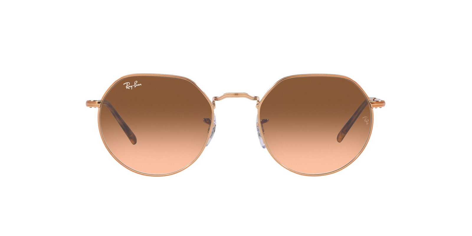 Das Bild zeigt die Ray Ban Sonnenbrille 3565 in Kupfer von vorne.