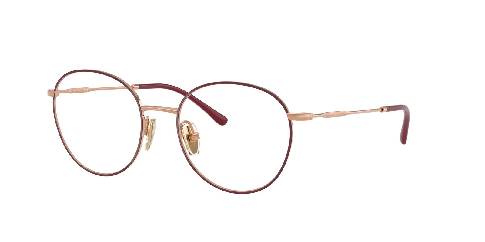 Auf diesem Bild sehen Sie die Korrektionsbrille 4280 von Vogue in Gold.
