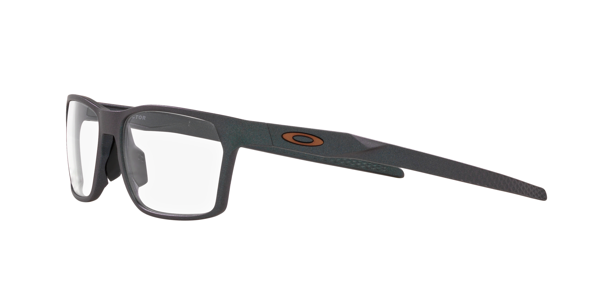 Das Bild zeigt die Korrektionsbrille OX8032 803207 von der Marke Oakley  in  dark matte silver/blue colorshift.