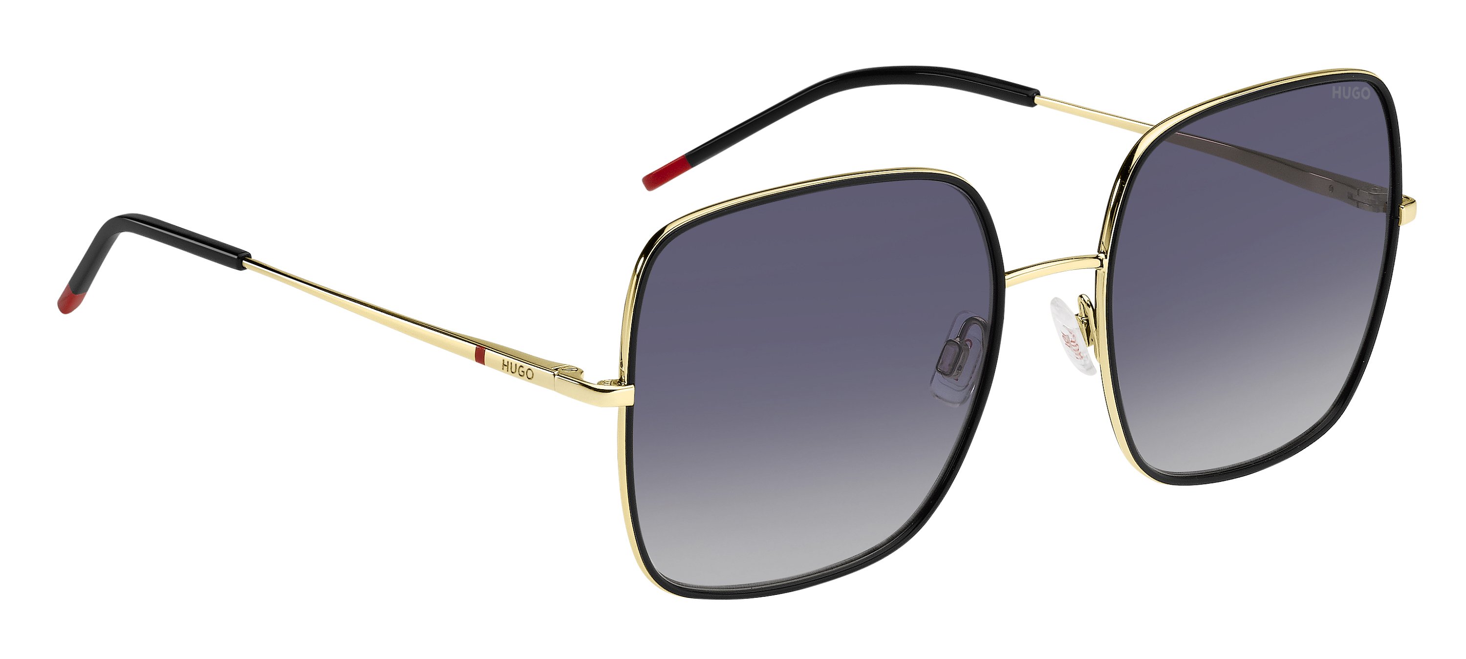 Das Bild zeigt die Sonnenbrille HG1293/S RHL von der Marke Hugo in gold/schwarz.