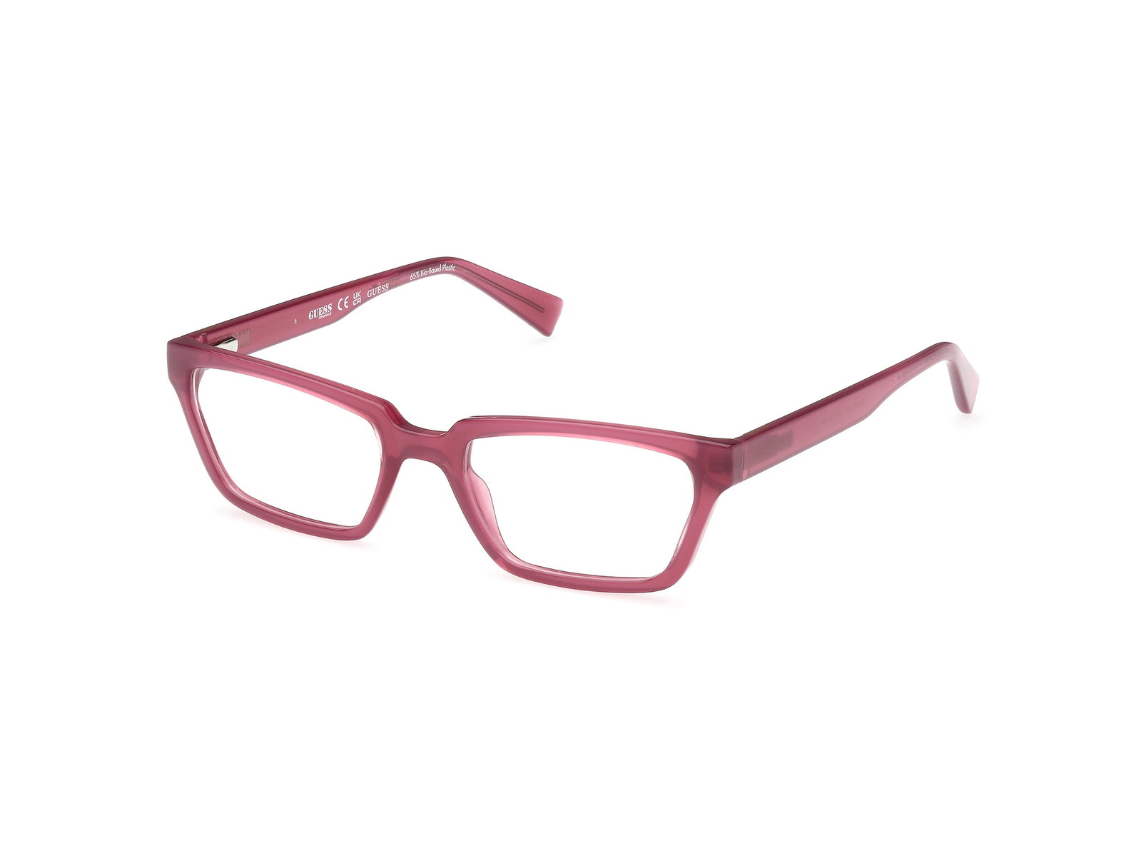 Das Bild zeigt die Korrektionsbrille GU8080 083 von der Marke Guess in violett.