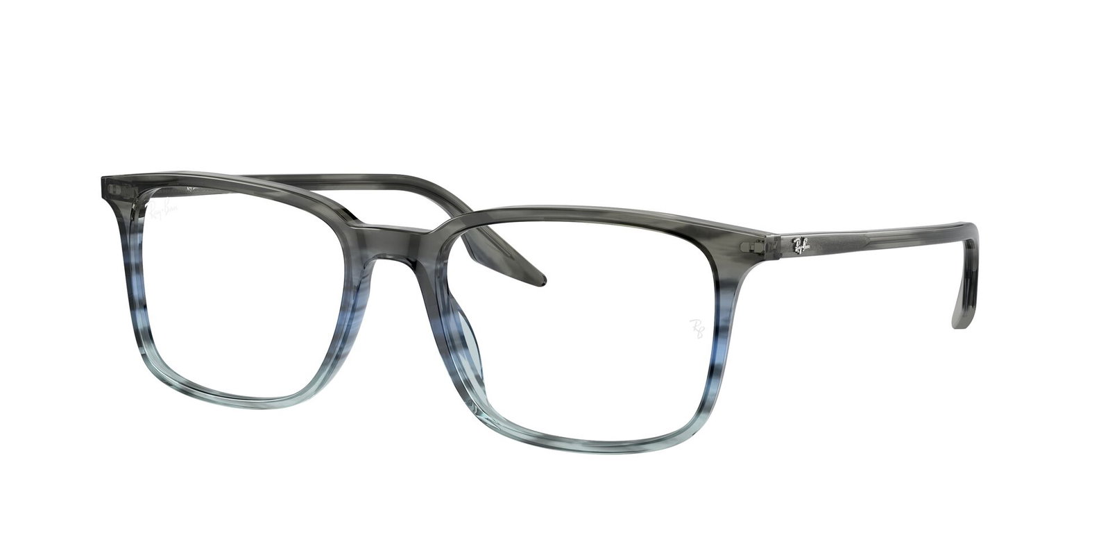 Ray Ban RX5421 8254 – Rechteckige Acetatbrille Blau Grau