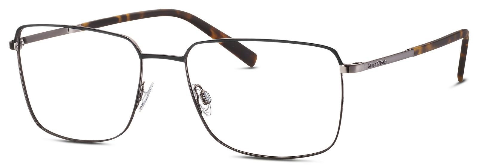 MARC O'POLO Eyewear 502167 10 – Rechteckige Metallbrille Schwarz breit