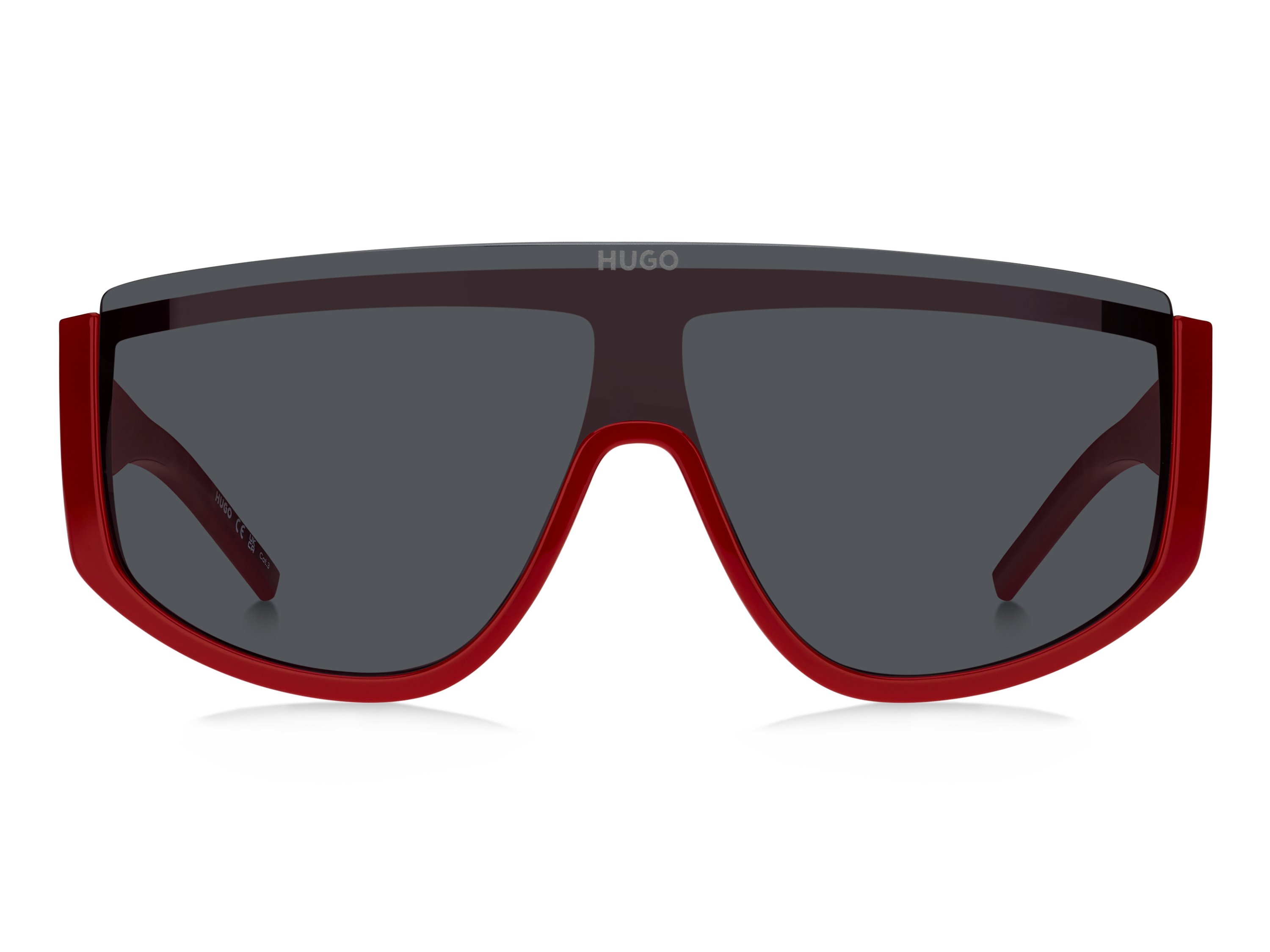 Das Bild zeigt die Sonnenbrille HG1283/S C9A von der Marke Hugo in rot.