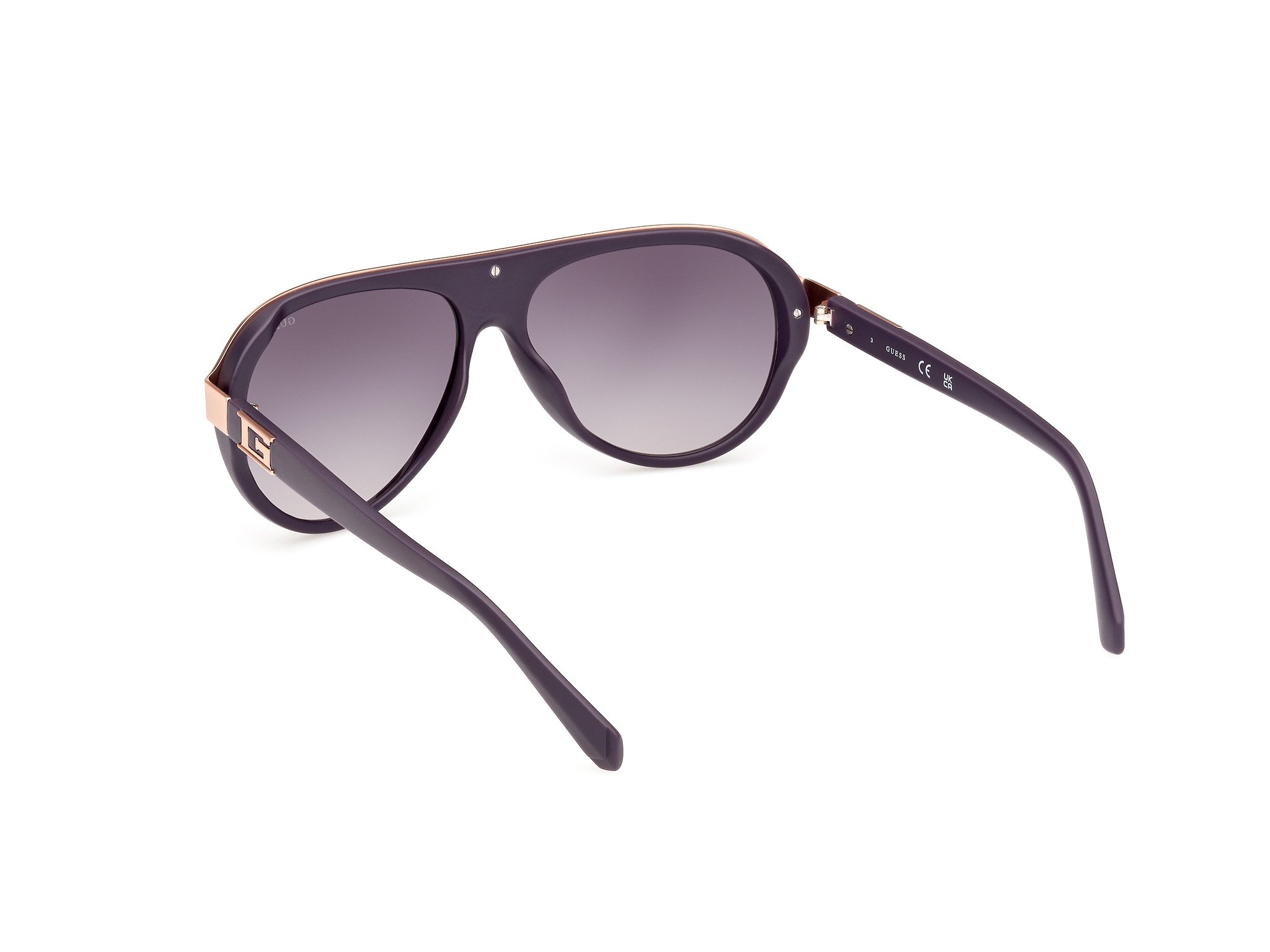 Das Bild zeigt die Sonnenbrille GU00125 82A von der Marke Guess in Violett.