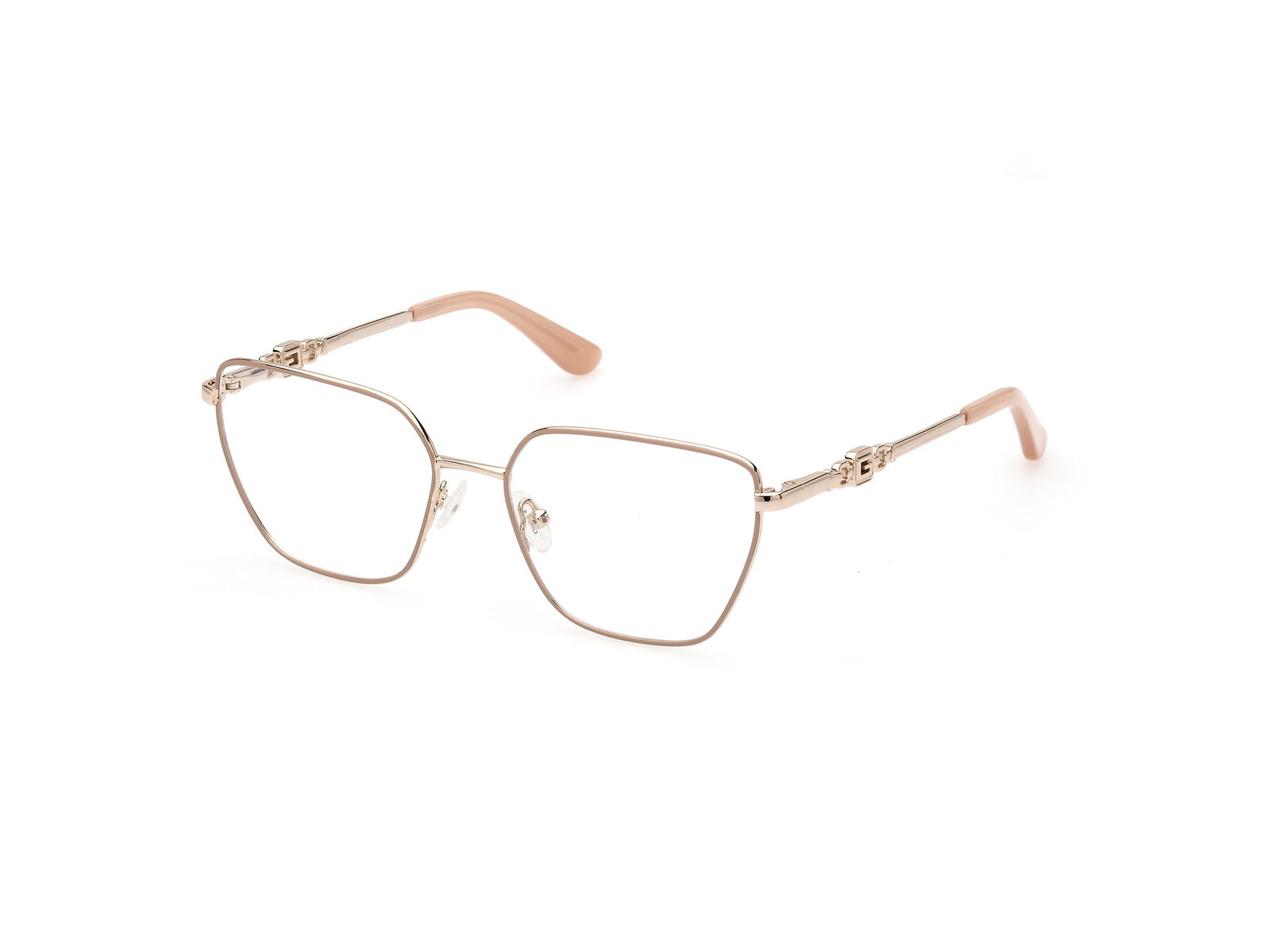 Guess GU2952 059 – Beige Metall Damenbrille Rechteckig