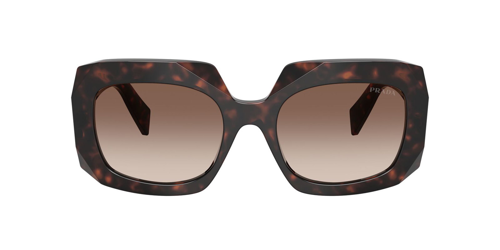Auf diesem Bild sehen Sie die Korrektionsbrille 0PRB23S von Prada in der Farbe Havanna für Damen.