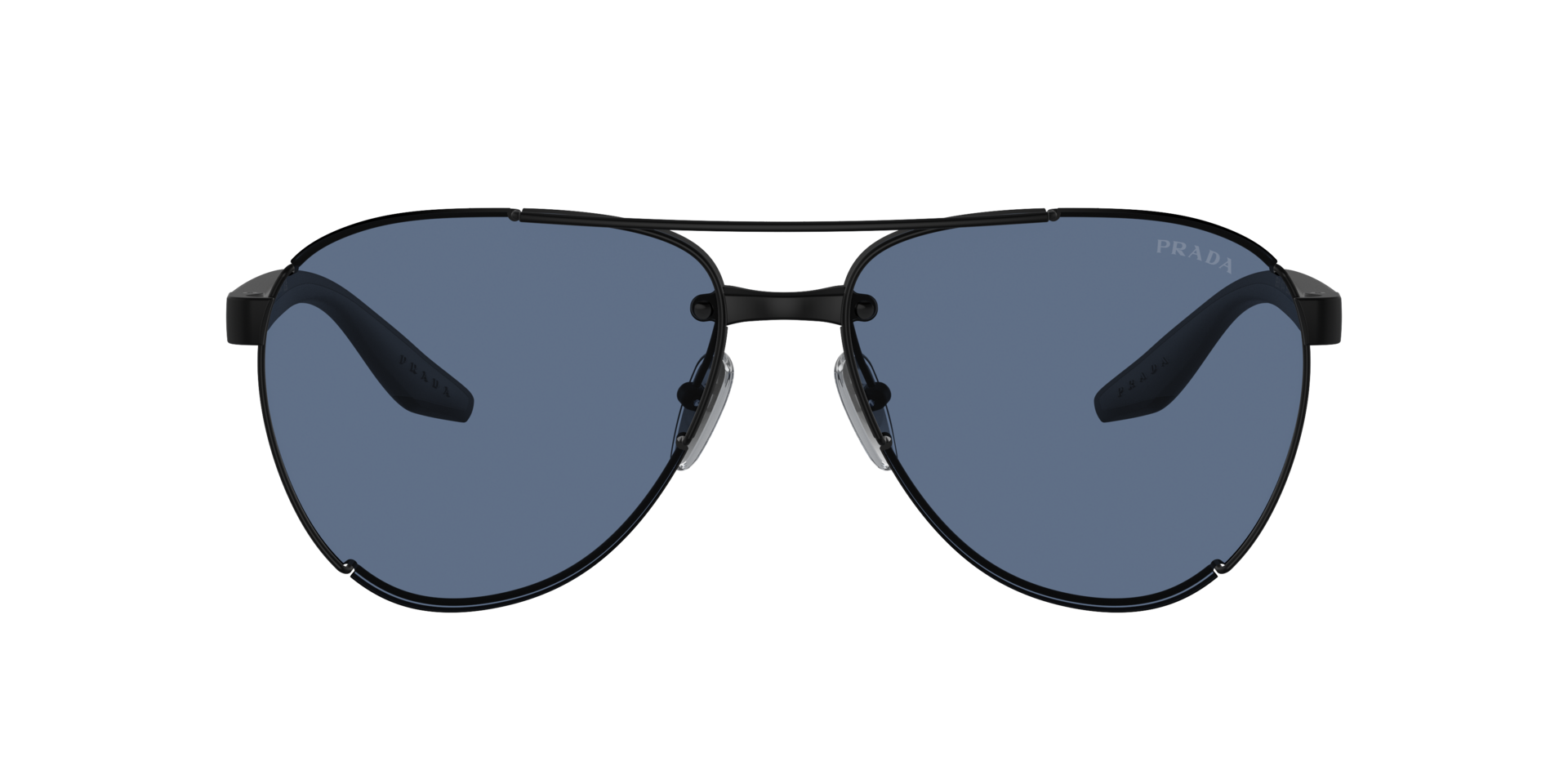 Das Bild zeigt die Sonnenbrille PS51YS 1BO06A von der Marke Prada Linea Rossa in schwarz.