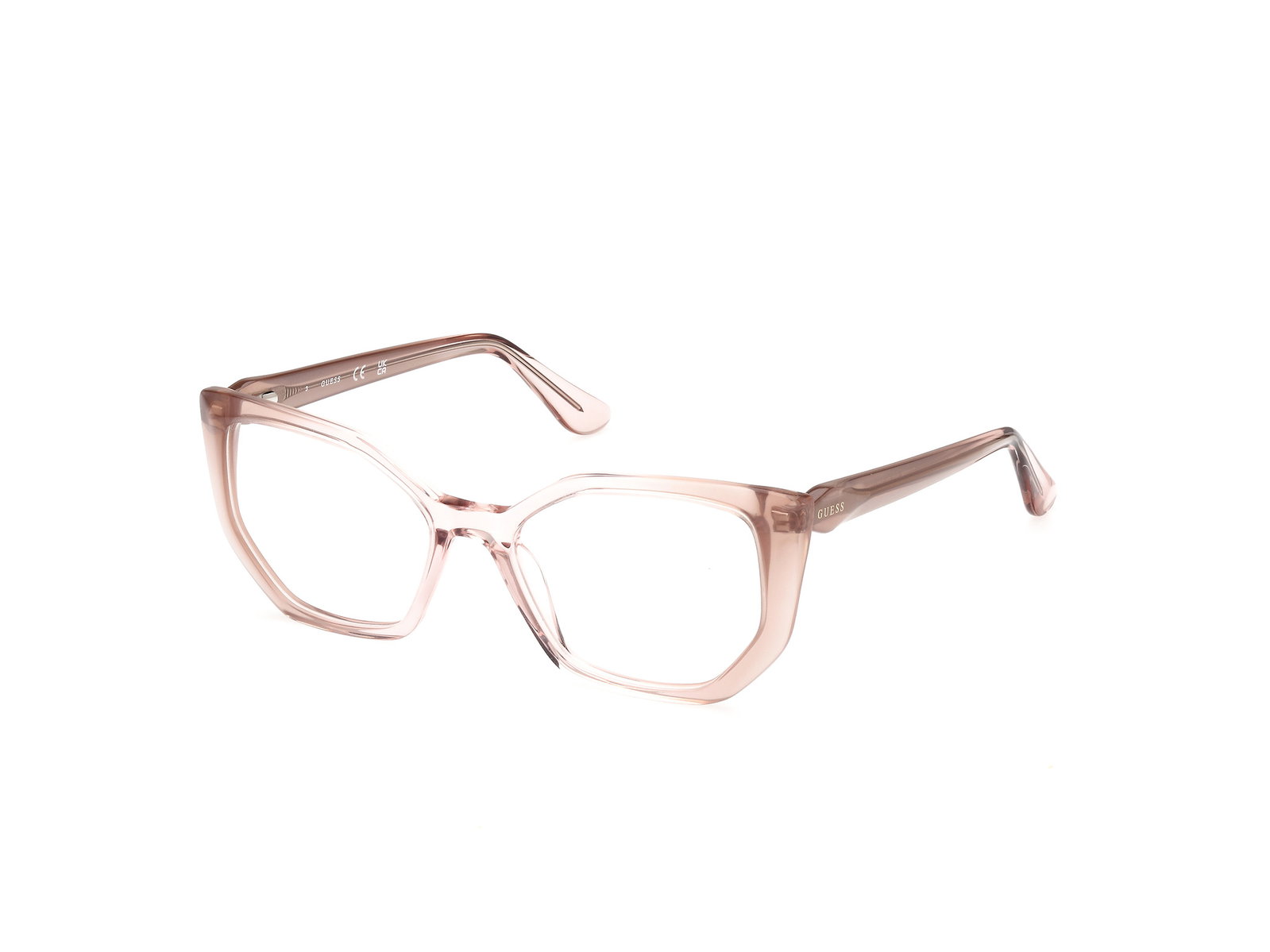 Guess GU2966 047 – Quadratische Damenbrille Braun Transparent Kunststoff