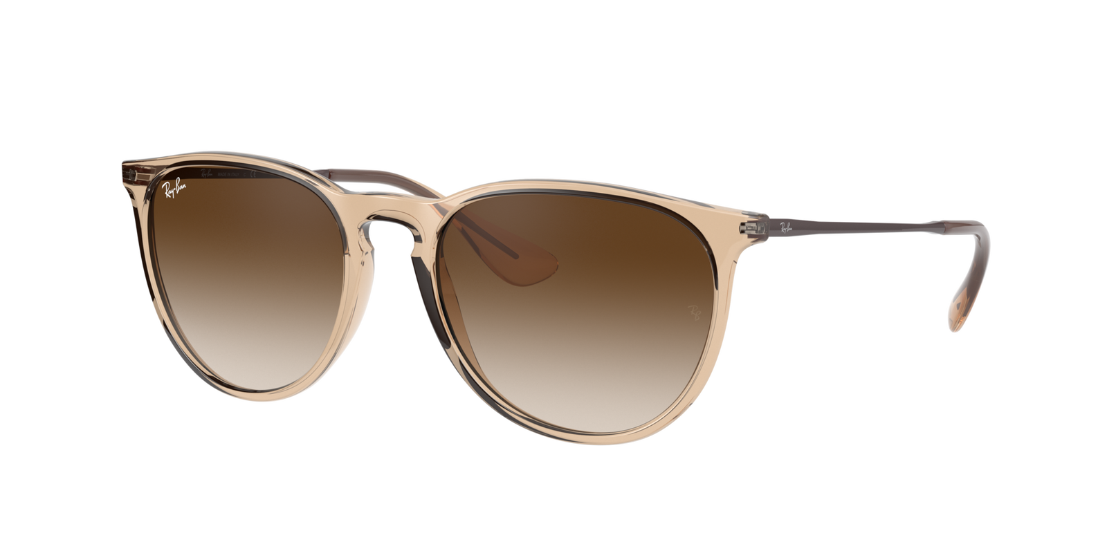 ERIKA Ray Ban Sonnenbrille für Damen in Braun/Transparent & Rund RB4171 651413 54
