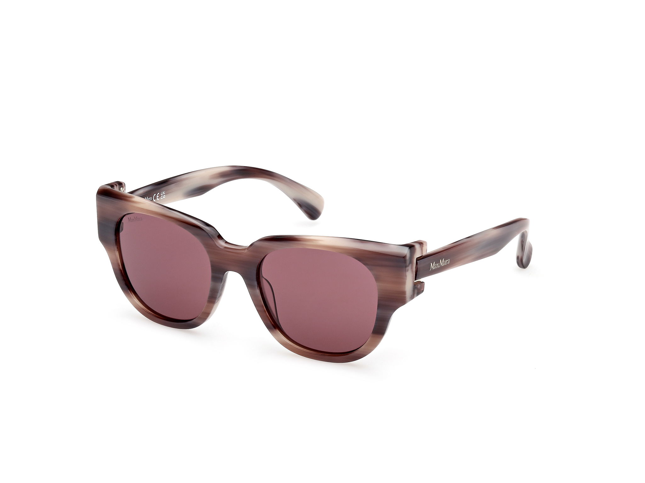 Das Bild zeigt die Sonnenbrille MM0139 von der Marke Max Mara in Braun/Horn.