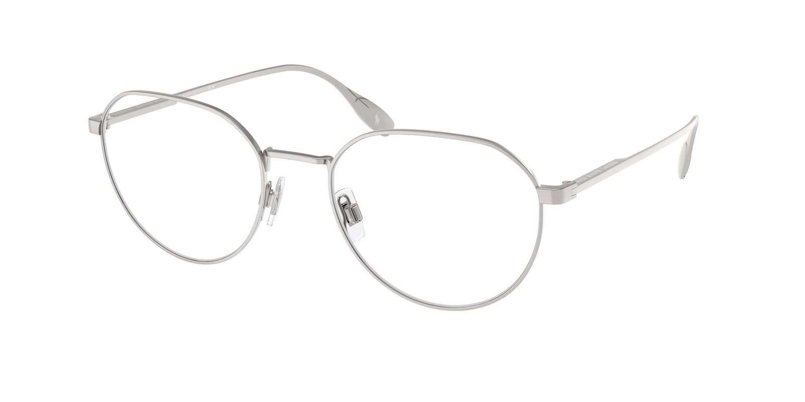 Das Bild zeigt die Korrektionsbrille 123 von der Marke Polo in silber.