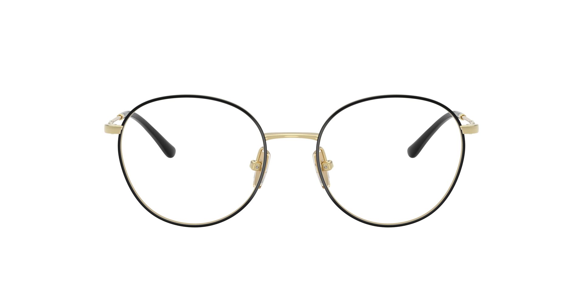 Das Bild zeigt die Korrektionsbrille 4280 von der Marke Vogue in der Farbe Schwarz Gold.
