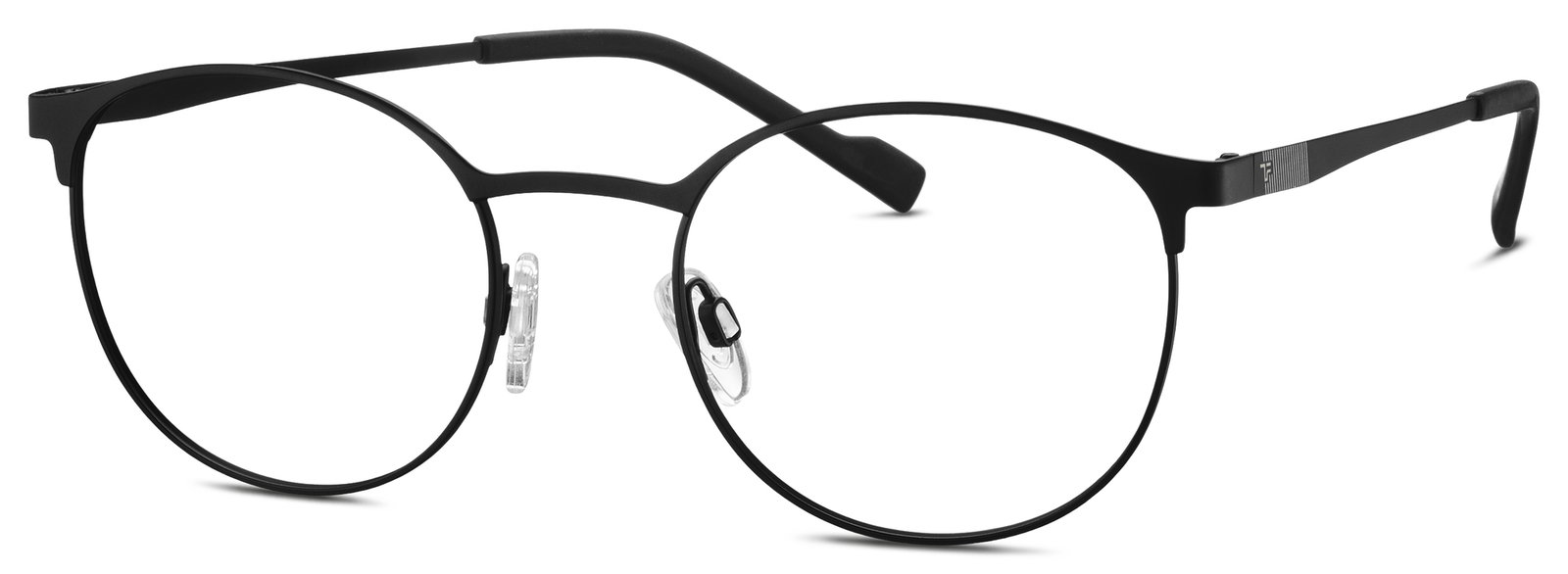 TITANflex 820982 10 – Runde Damenbrille Schwarz Titan Metall