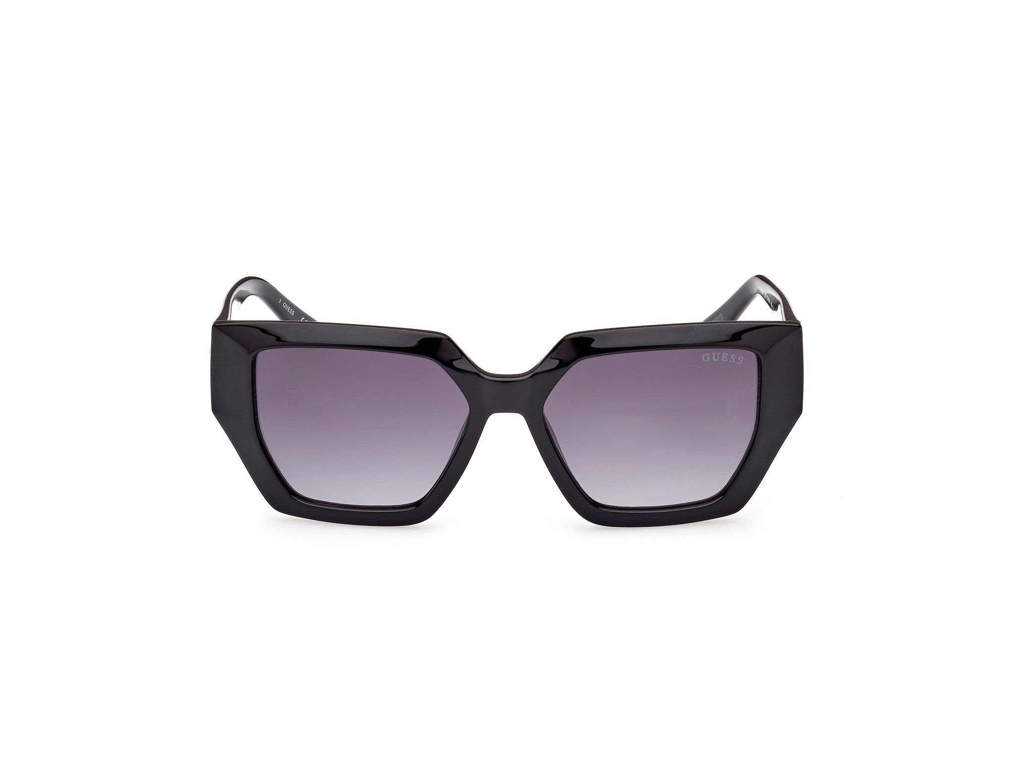 Das Bild zeigt die Sonnenbrille GU7896 01B von der Marke Guess in Schwarz