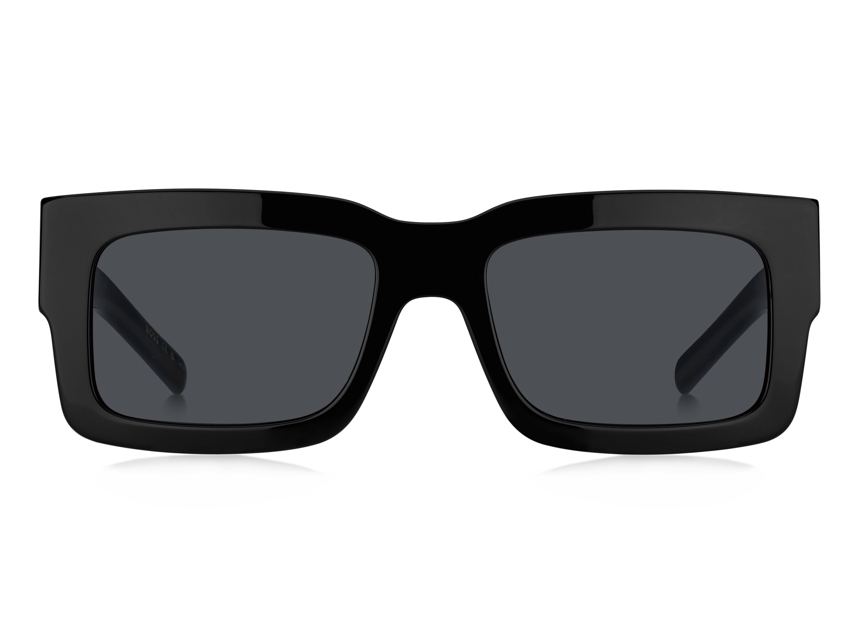 Das Bild zeigt die Sonnenbrille BOSS1654S 807 von der Marke BOSS in Schwarz.