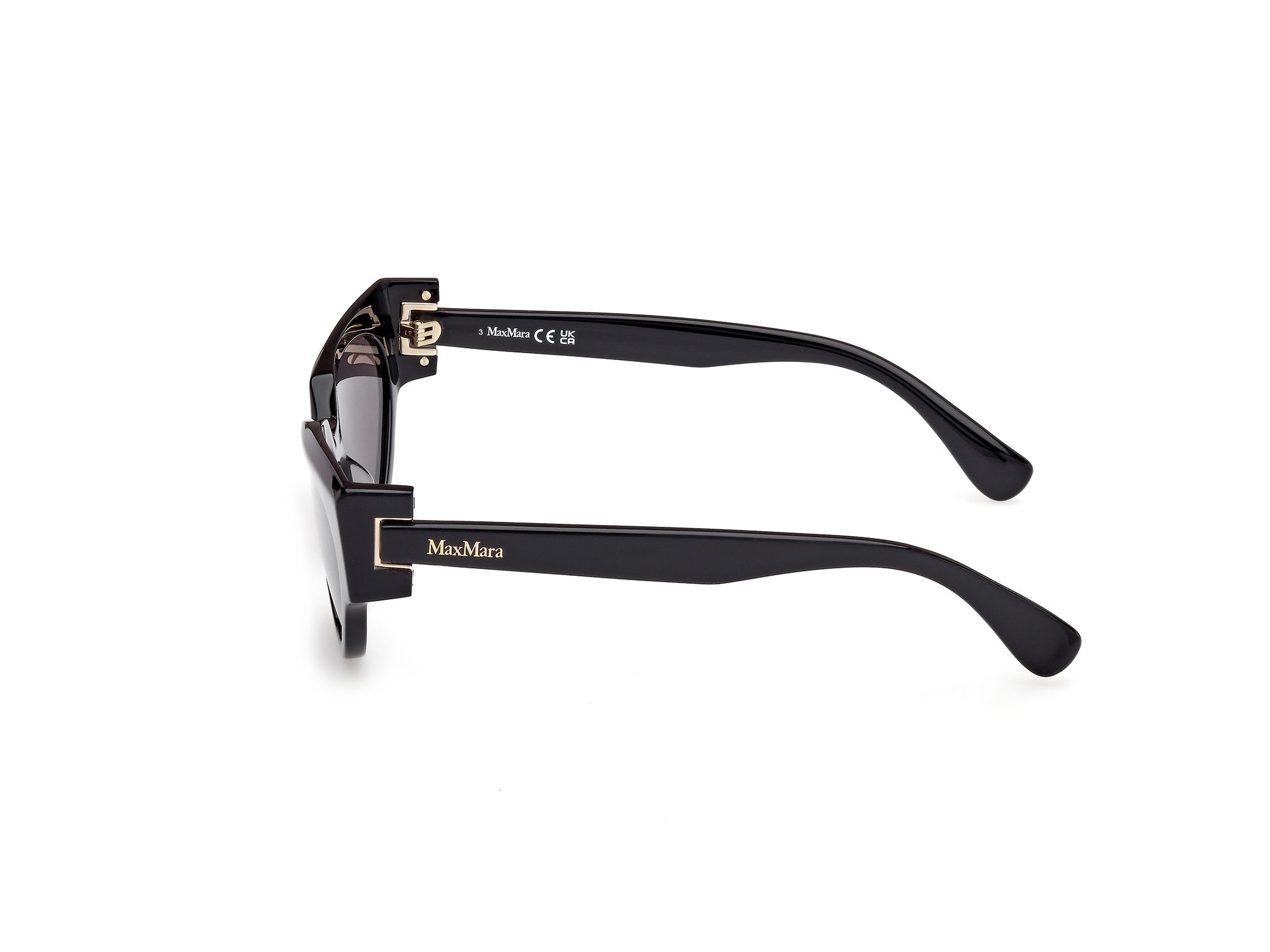 Das Bild zeigt die Sonnenbrille MM0139 von der Marke Max Mara in Schwarz.