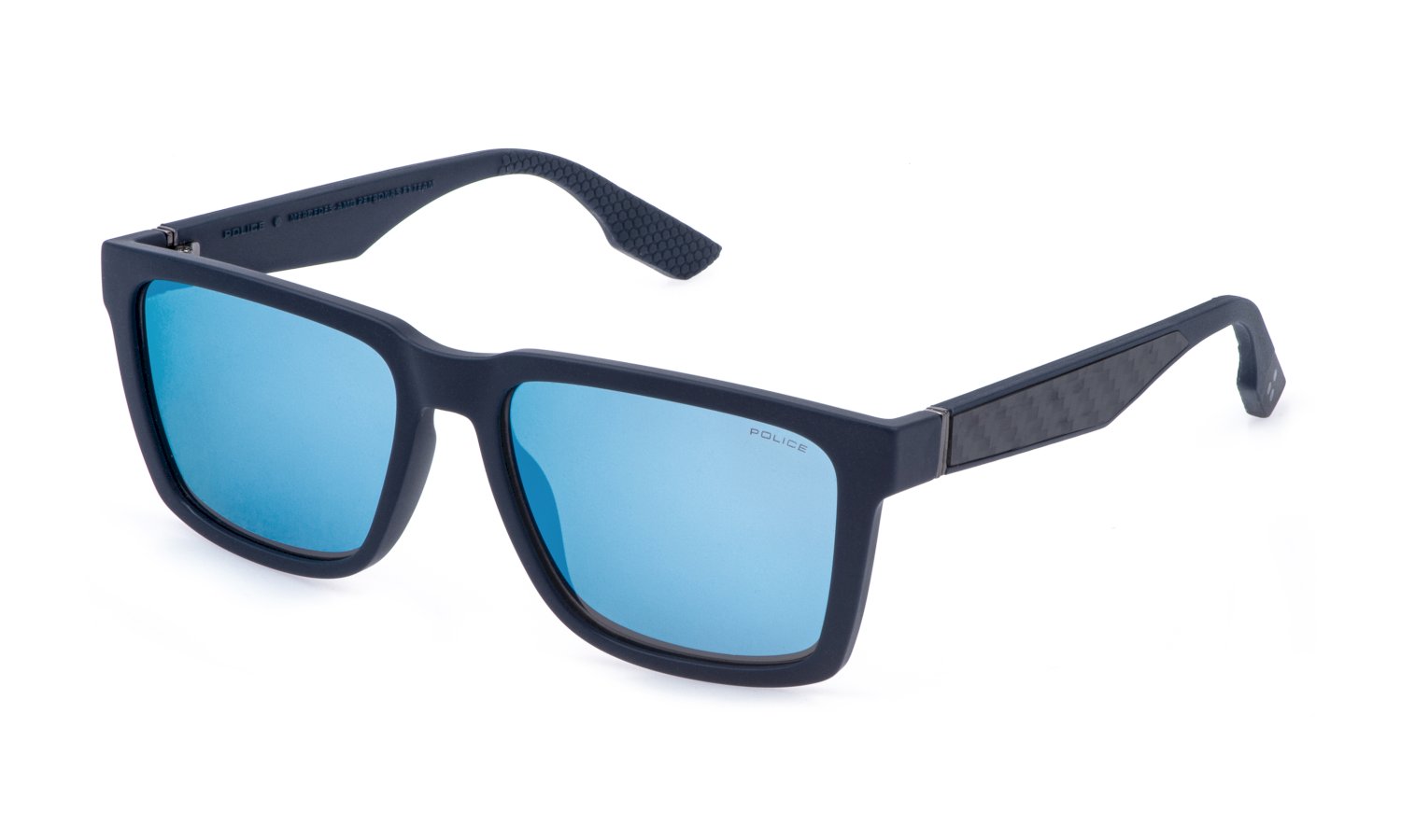Das Bild zeigt die Sonnenbrille SPLR49 von der Marke Police in Dunkelblau.