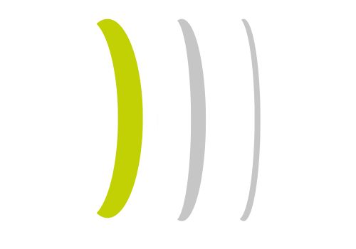 Zu sehen ist eine Grafik von drei Brillengläsern mit unterschiedlicher dicke.