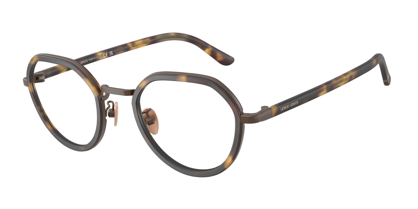 zu sehen ist die Korrektionsbrille 0AR5167 von Giorgio Armani in der Farbe Havanna.