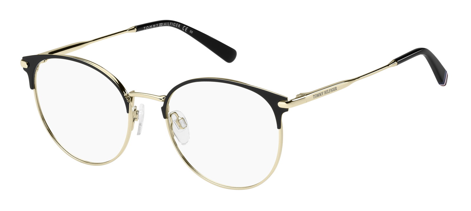 Tommy Hilfiger TH1959 2M2 – Oval Metallbrille Schwarz Gold