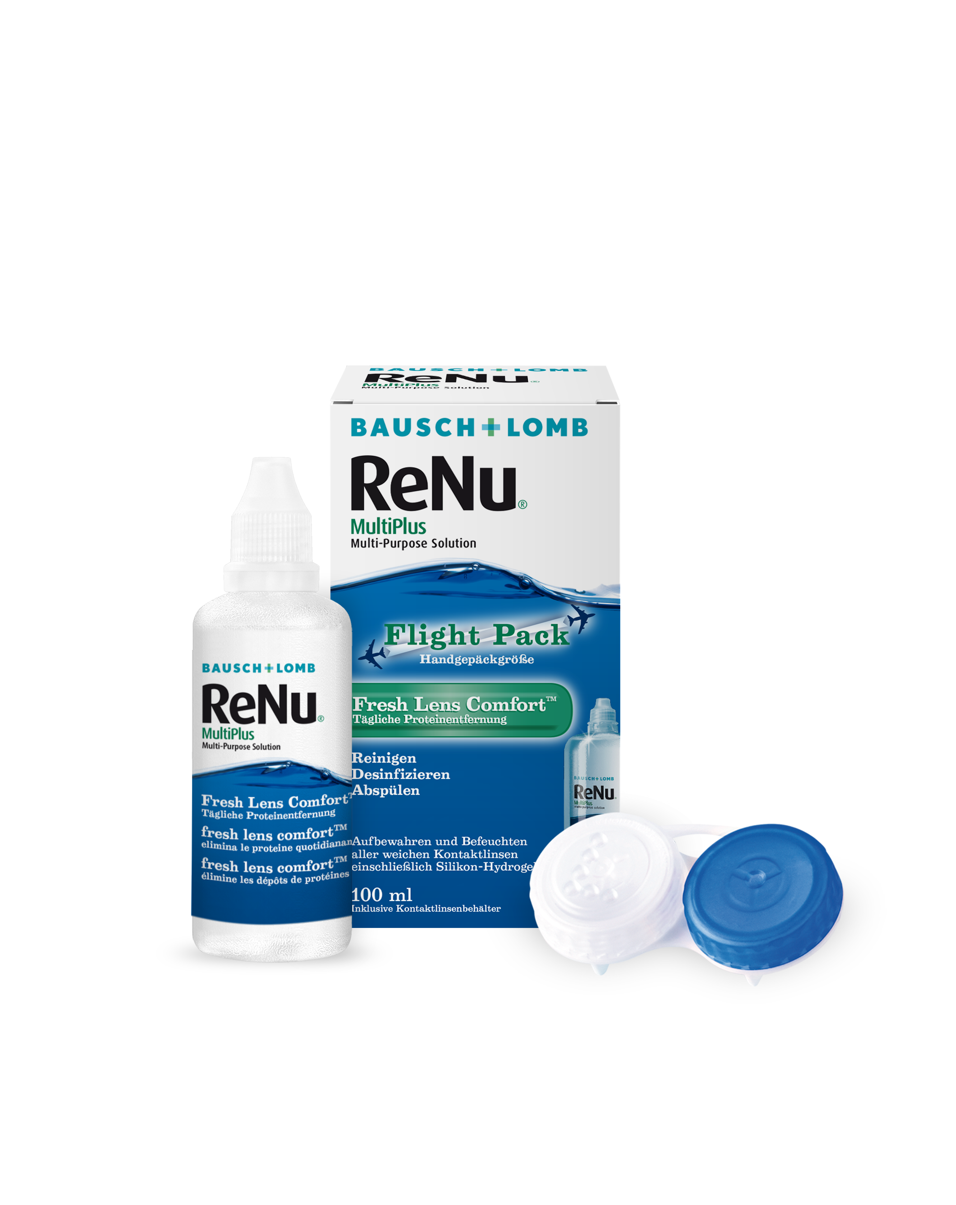 ReNu Multiplus Fresh Lens Comfort Flight Pack, B&L (100 ml)