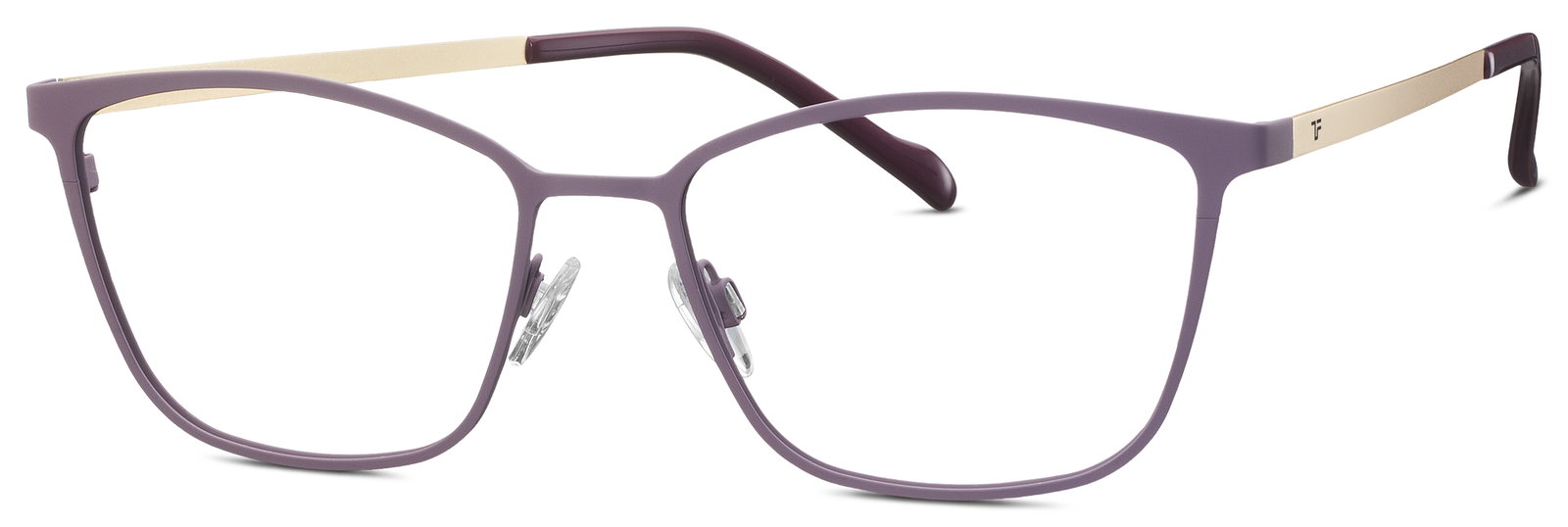 TITANflex 826027 55 – Rechteckige Titan Metallbrille Flieder