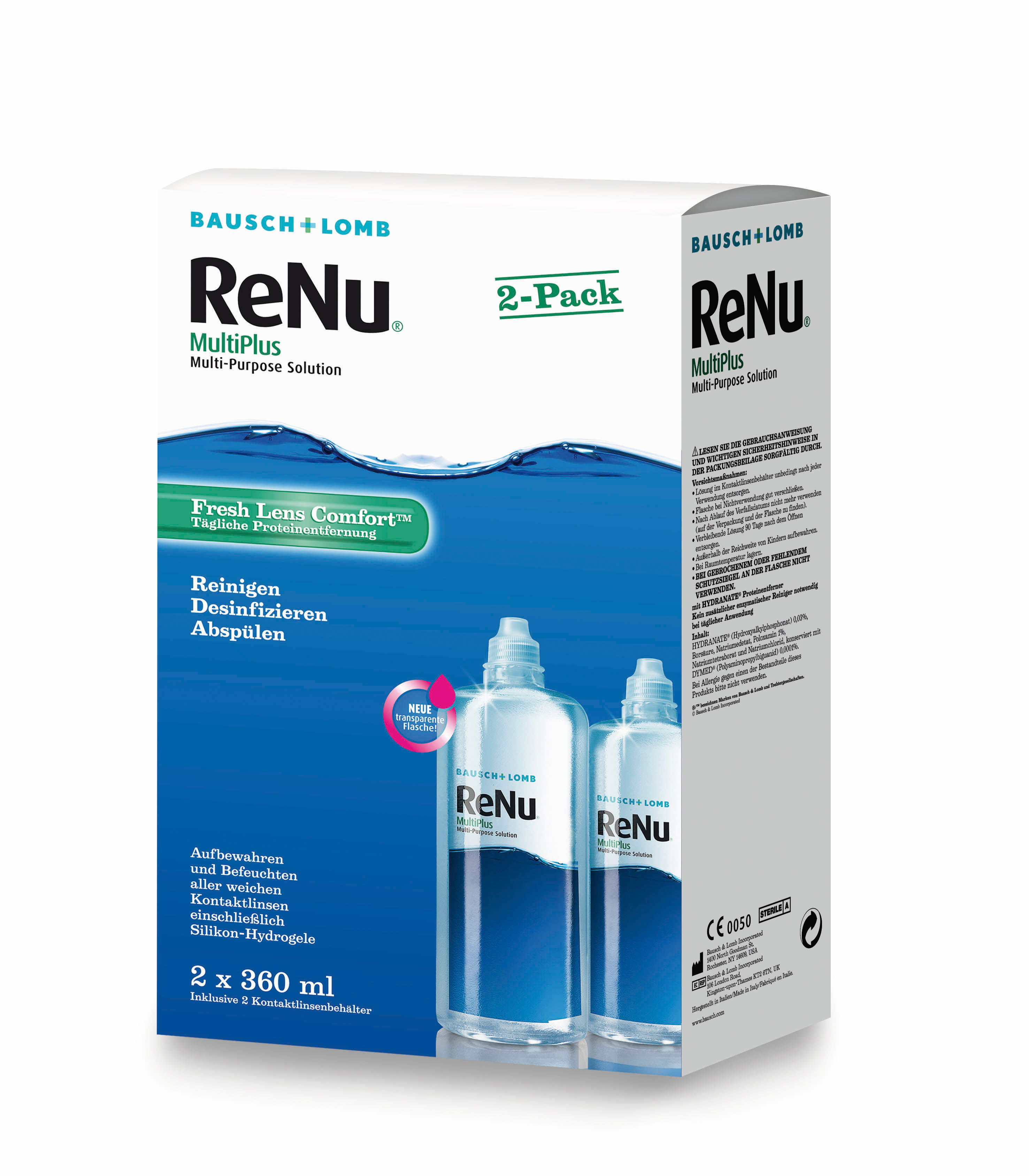 ReNu Multiplus Fresh Lens Comfort Twin Box, Bausch & Lomb (2 x 360 ml)