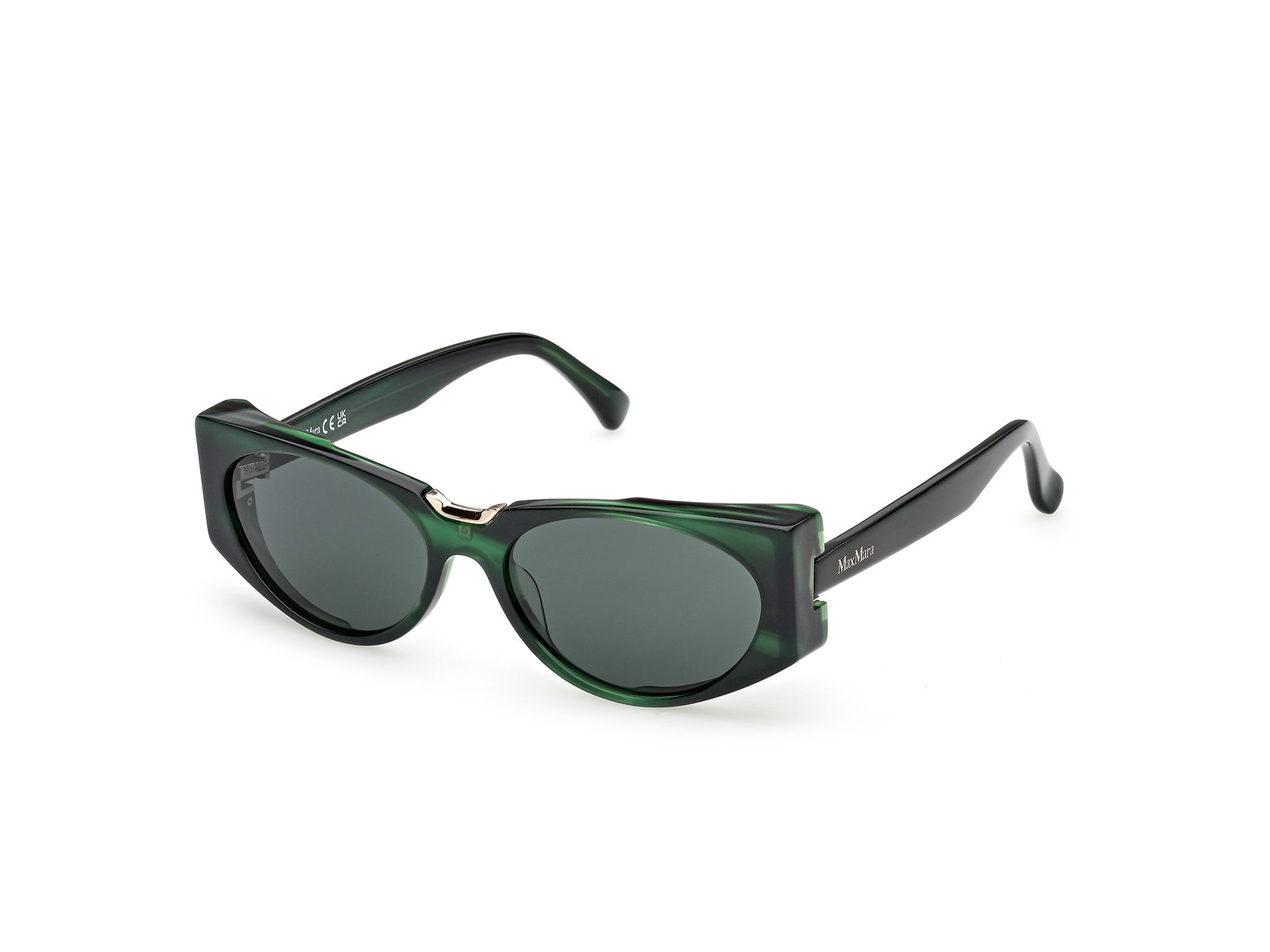 Das Bild zeigt die Sonnenbrille MM0160 von der Marke Max Mara in Grün.