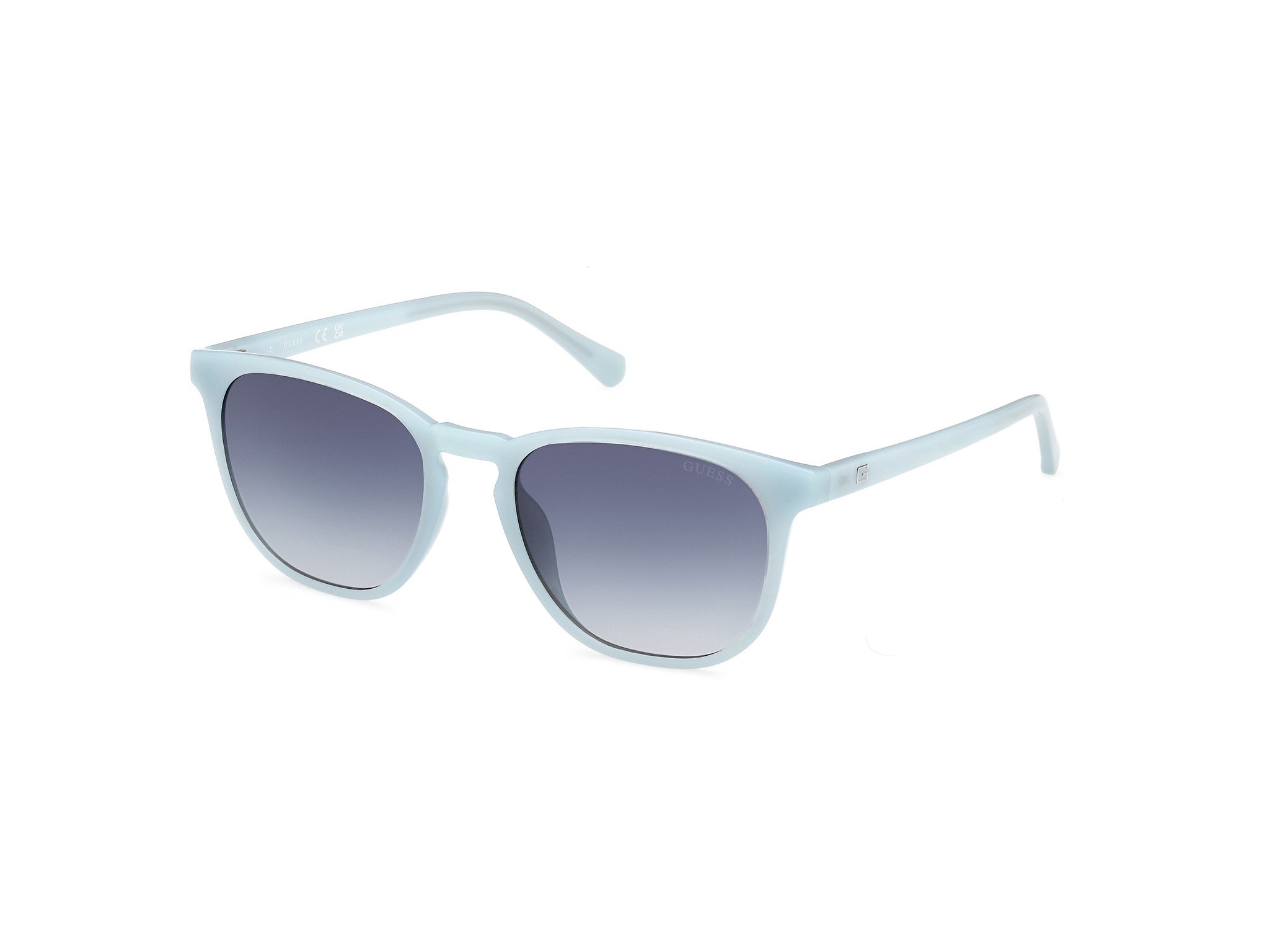 Das Bild zeigt die Sonnenbrille GU00061 84W von der Marke Guess in Hellblau.