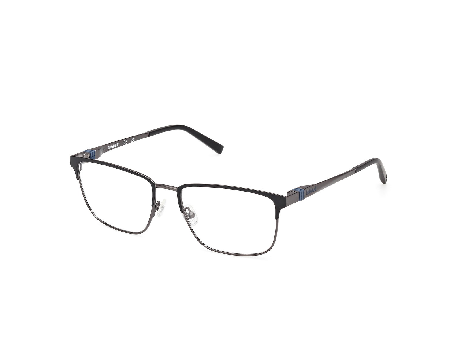 Timberland TB50070 002 – Matte schwarze Herren Metallbrille quadratisch