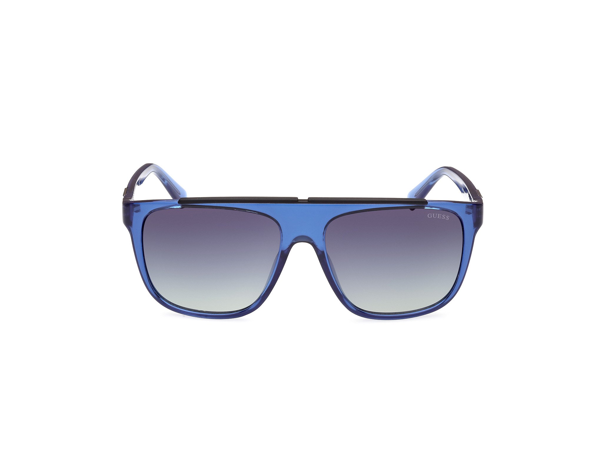 Das Bild zeigt die Sonnenbrille GU00123 90W von der Marke Guess in Blau.