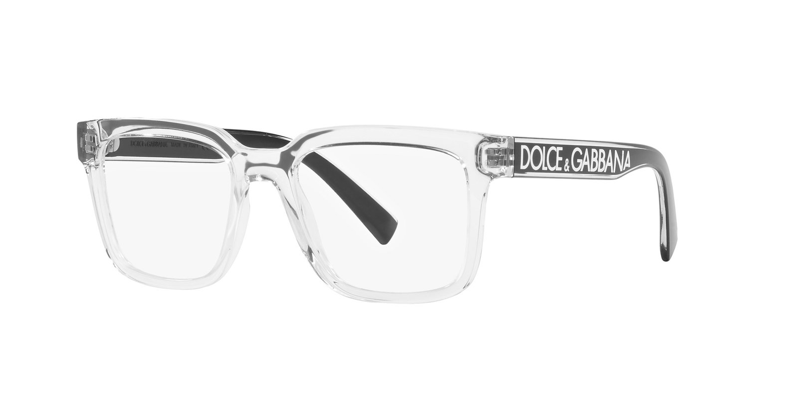 Dolce & Gabbana DG5101 3133 – Rechteckige Herrenbrille Transparent Kunststoff