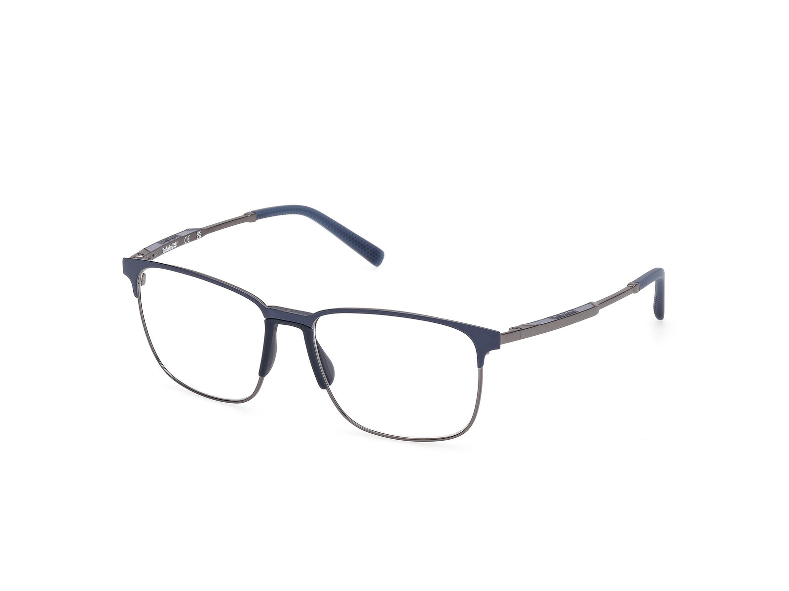 Timberland TB50054 91 – Quadratische Herrenbrille Matt Blau Metall