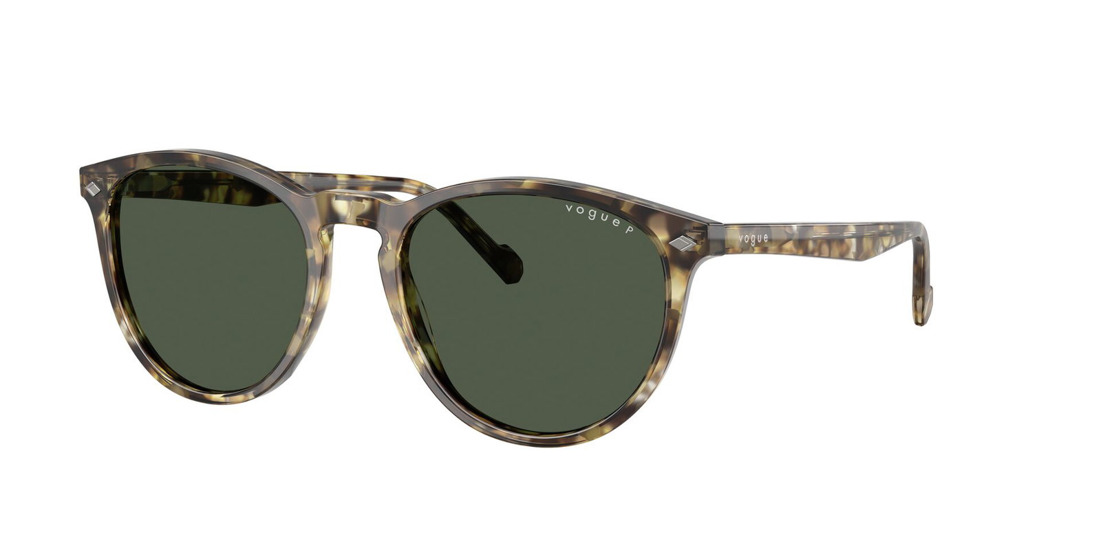 Das Bild zeigt die Sonnenbrille VO5599S von der Marke Vogue in Gelb Havanna.
