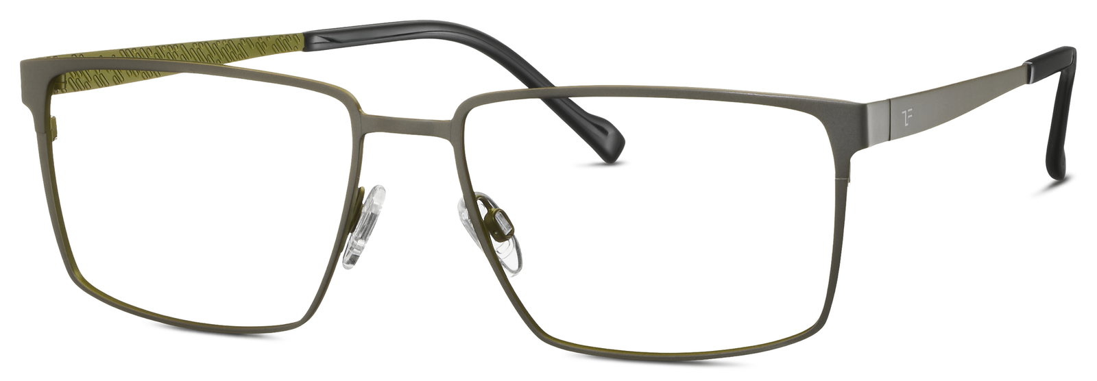 TITANflex 822034 34 – Rechteckige graue Titan Metallbrille