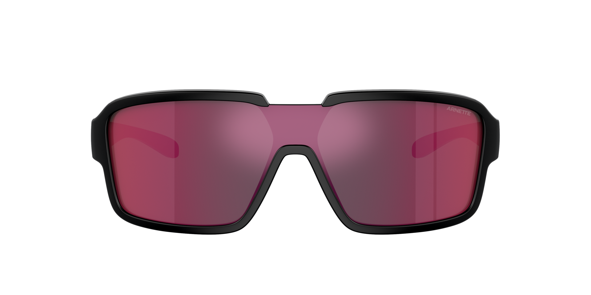 Das Bild zeigt die Sonnenbrille AN4335 27536Q von der Marke Arnette in schwarz/rot.