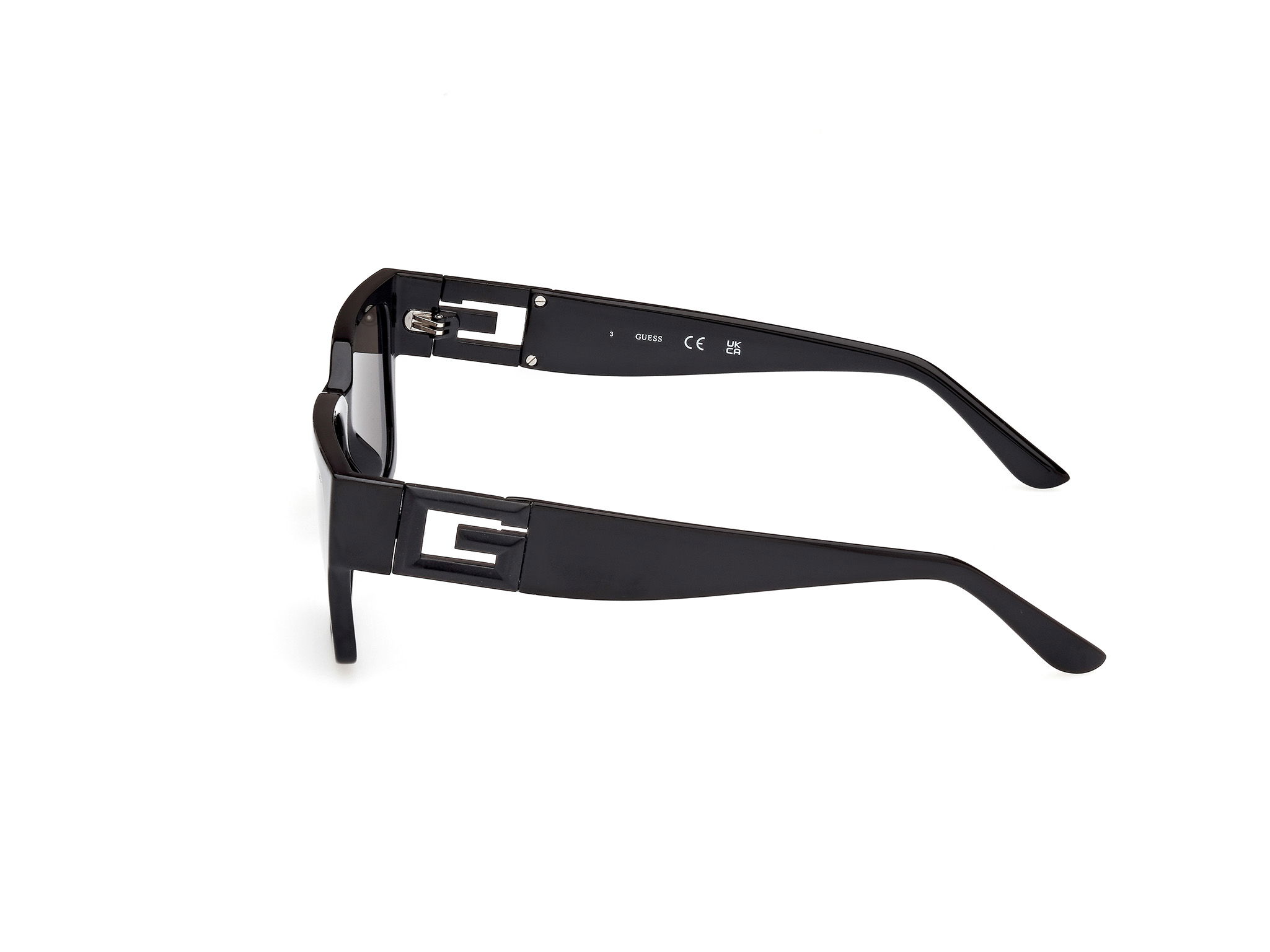 Das Bild zeigt die Sonnenbrille GU7916 01A von der Marke Guess in Schwarz