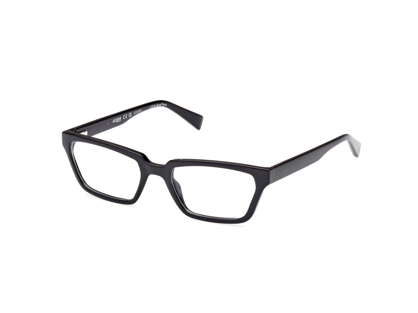 Das Bild zeigt die Korrektionsbrille GU8080 001 von der Marke Guess in schwarz.