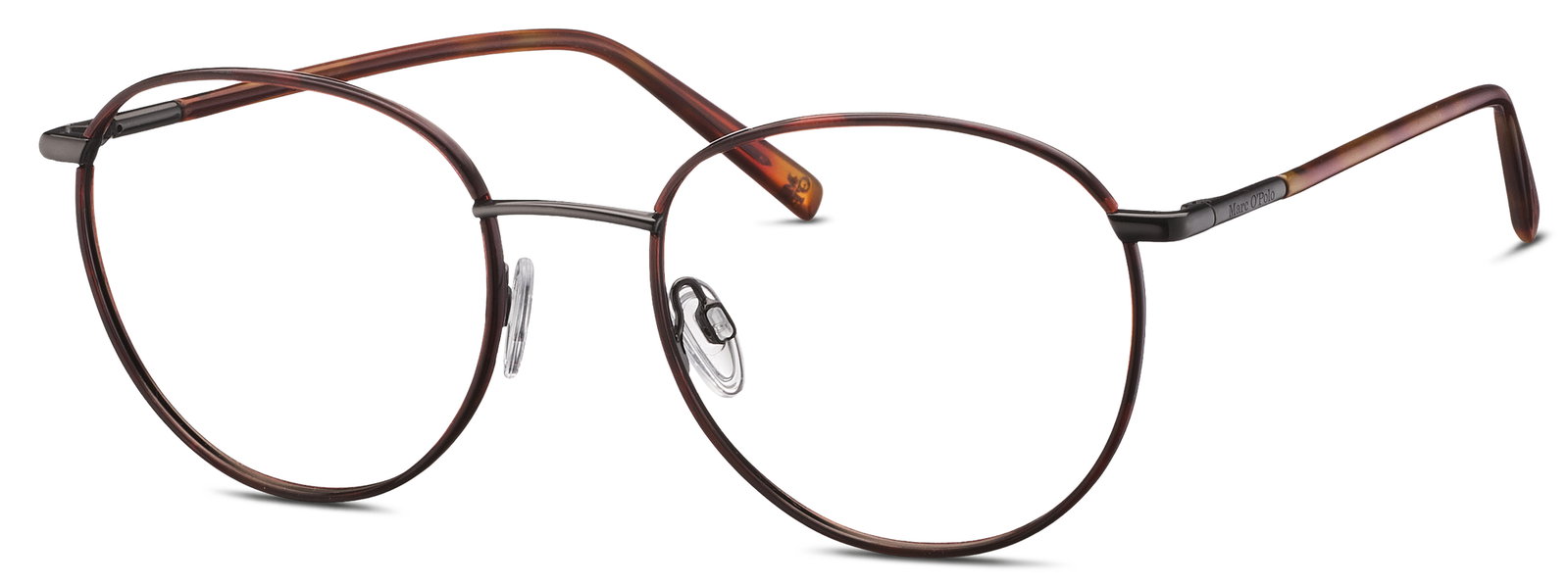 Marc O'Polo 501030 63 – Runde Herrenbrille Braun Metall
